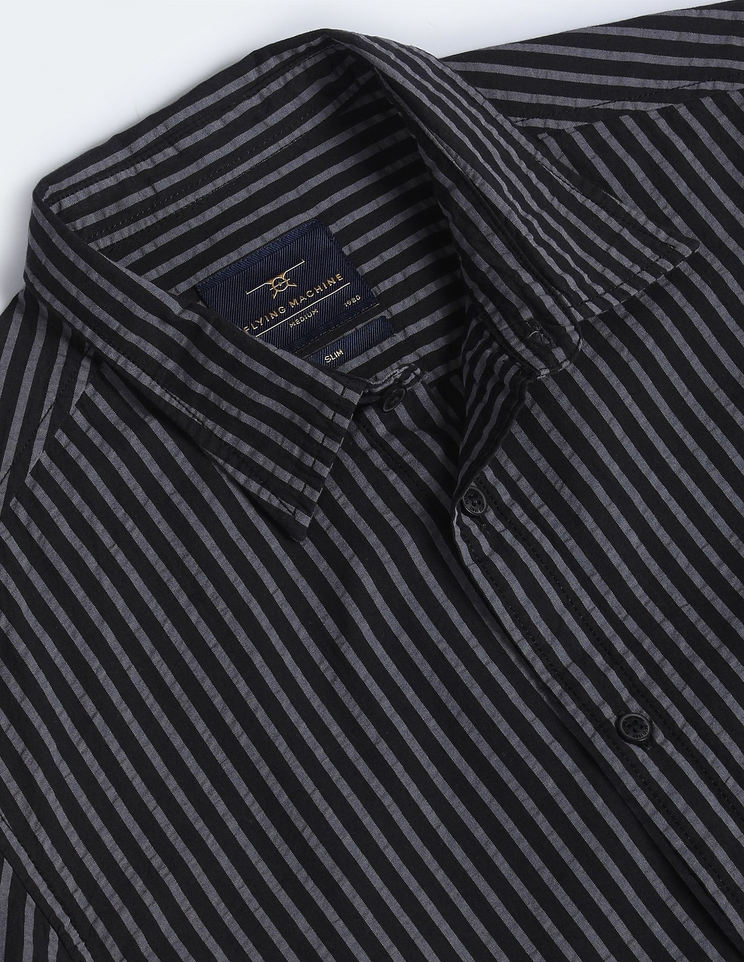 Flying Machine Vertical Stripe Seersucker Shirt