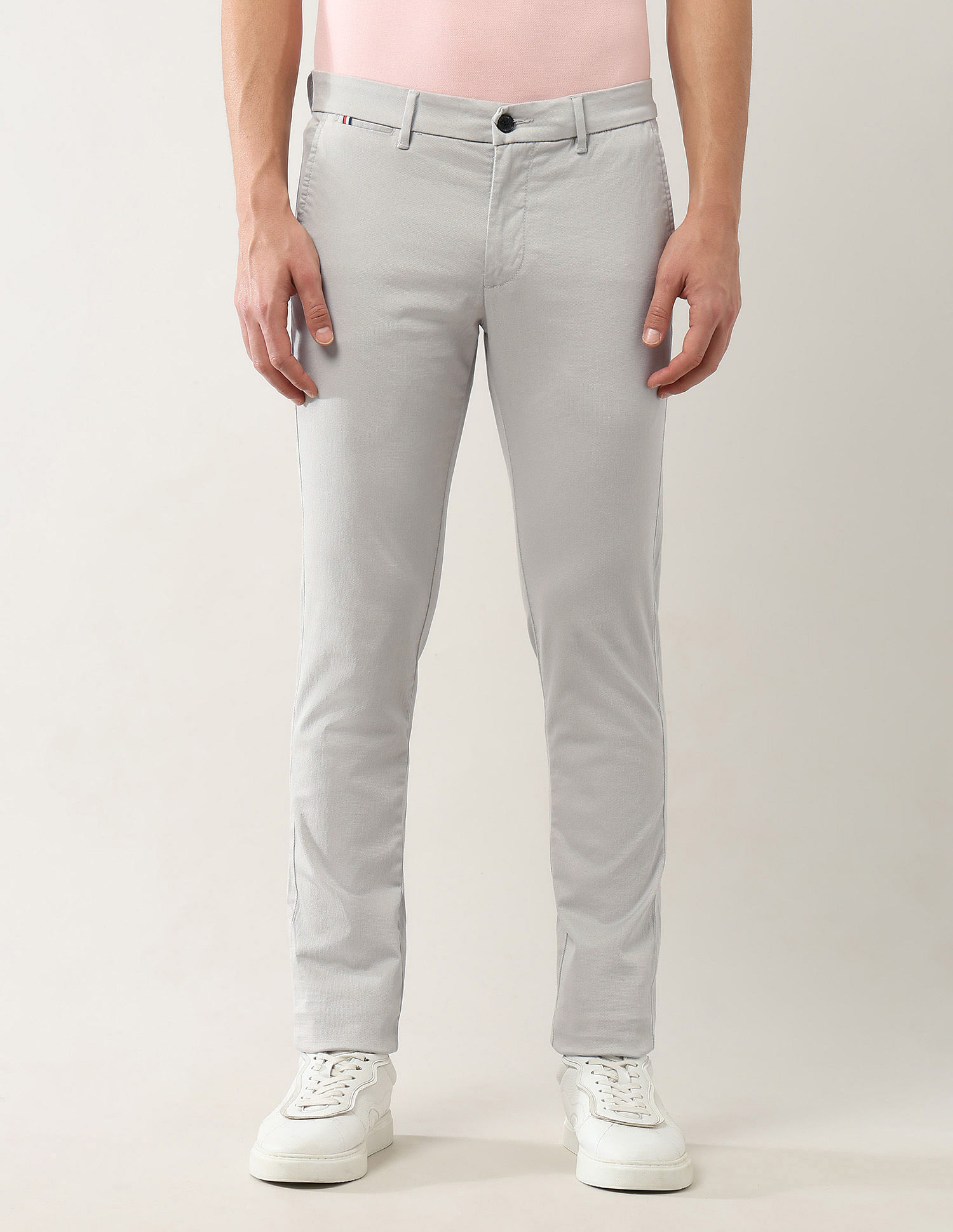 Arrow Sport Slim Fit Textured Trousers