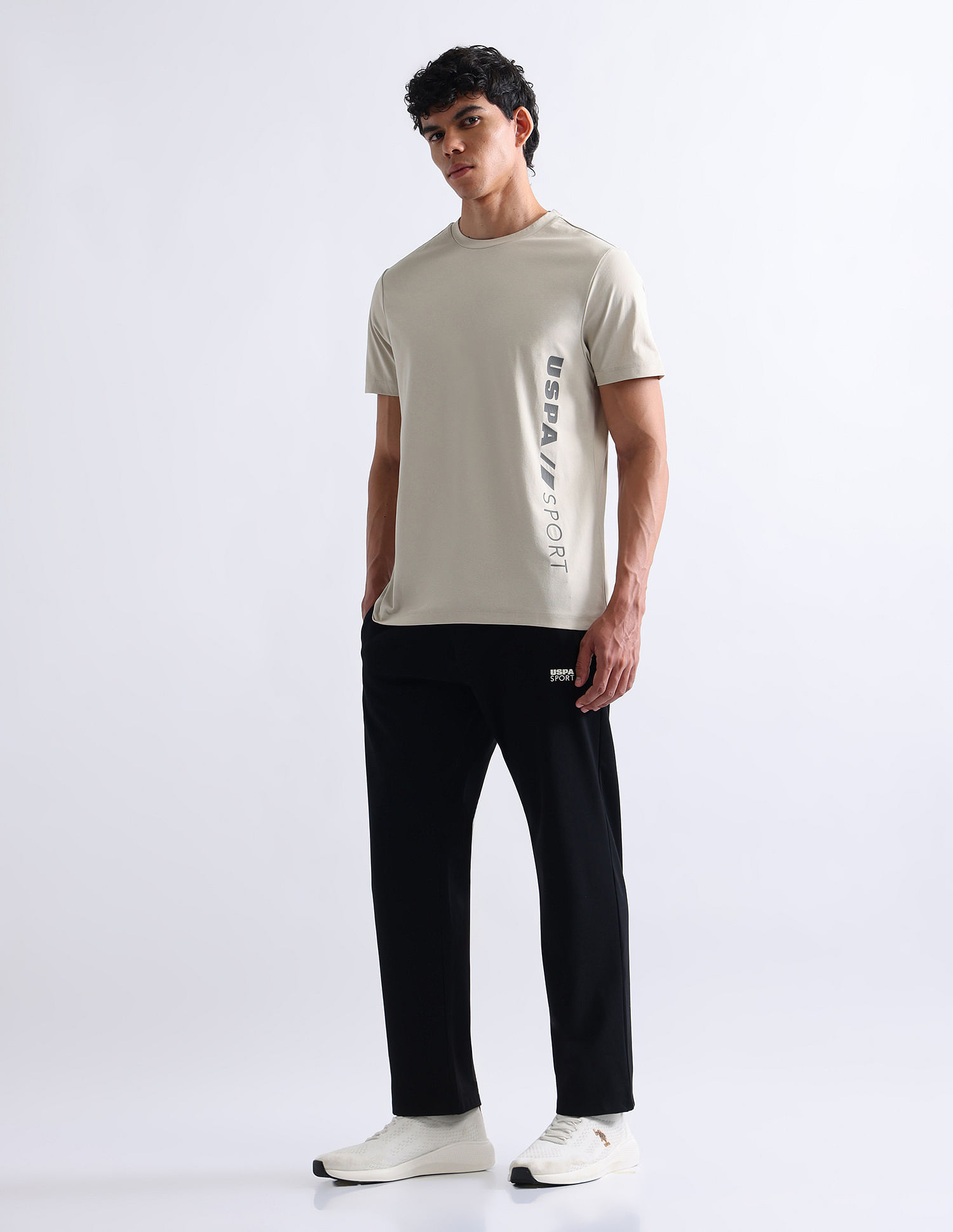 USPA Active Brand Printed Slim Fit T-Shirt