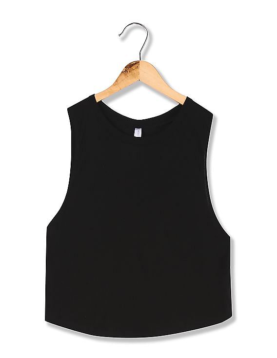 Aeropostale Round Neck Cropped Tank Top