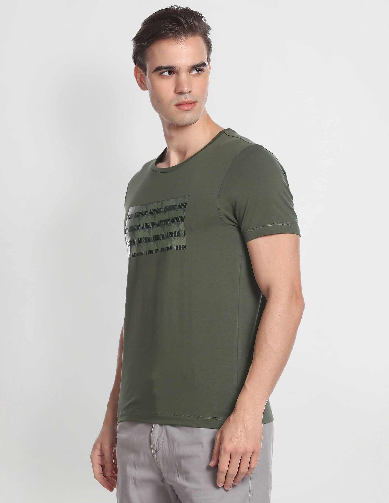 Arrow Newyork Crew Neck Brand Print T-Shirt