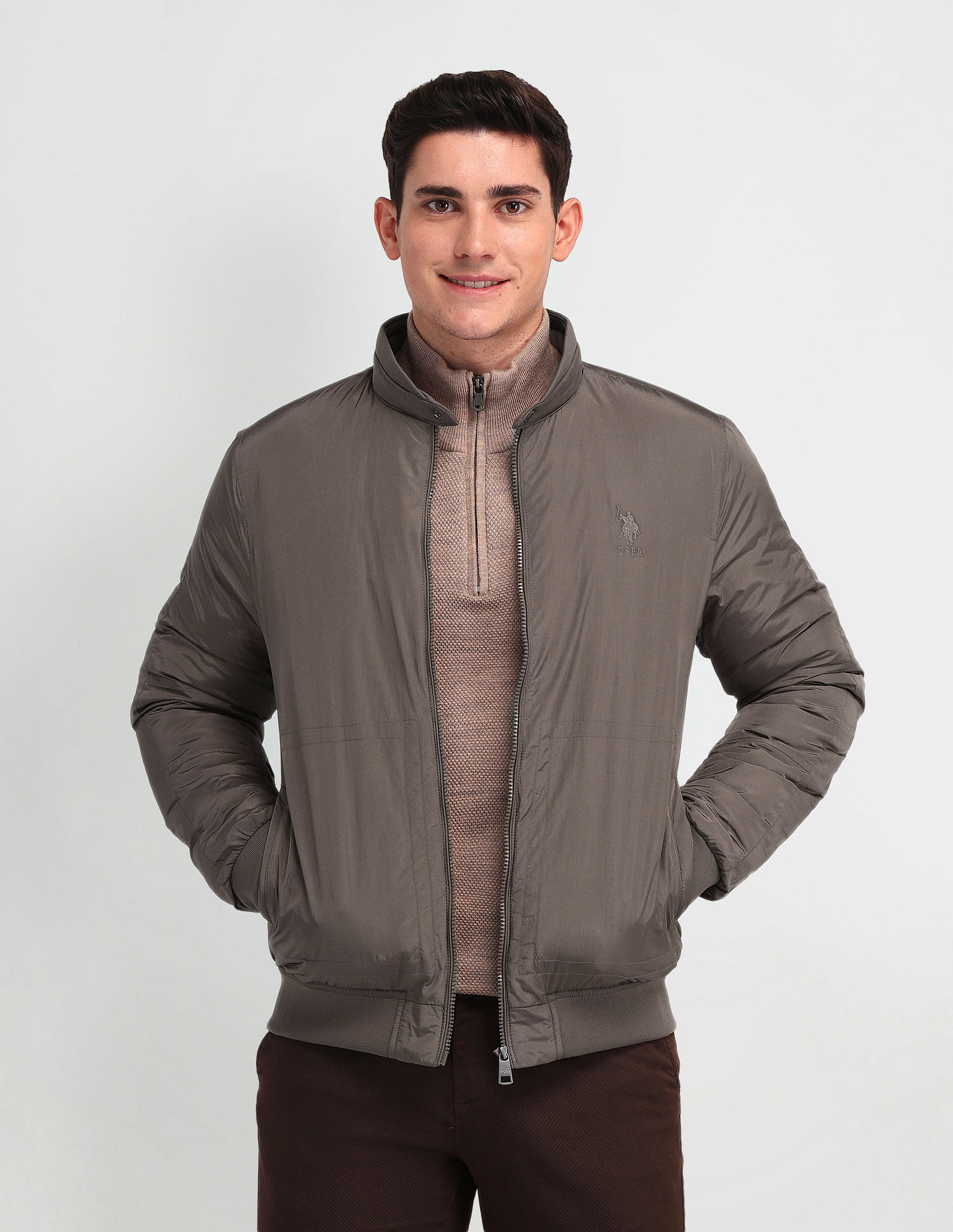 U.S. Polo Assn. Denim Co. Regular Fit Solid Casual Jacket
