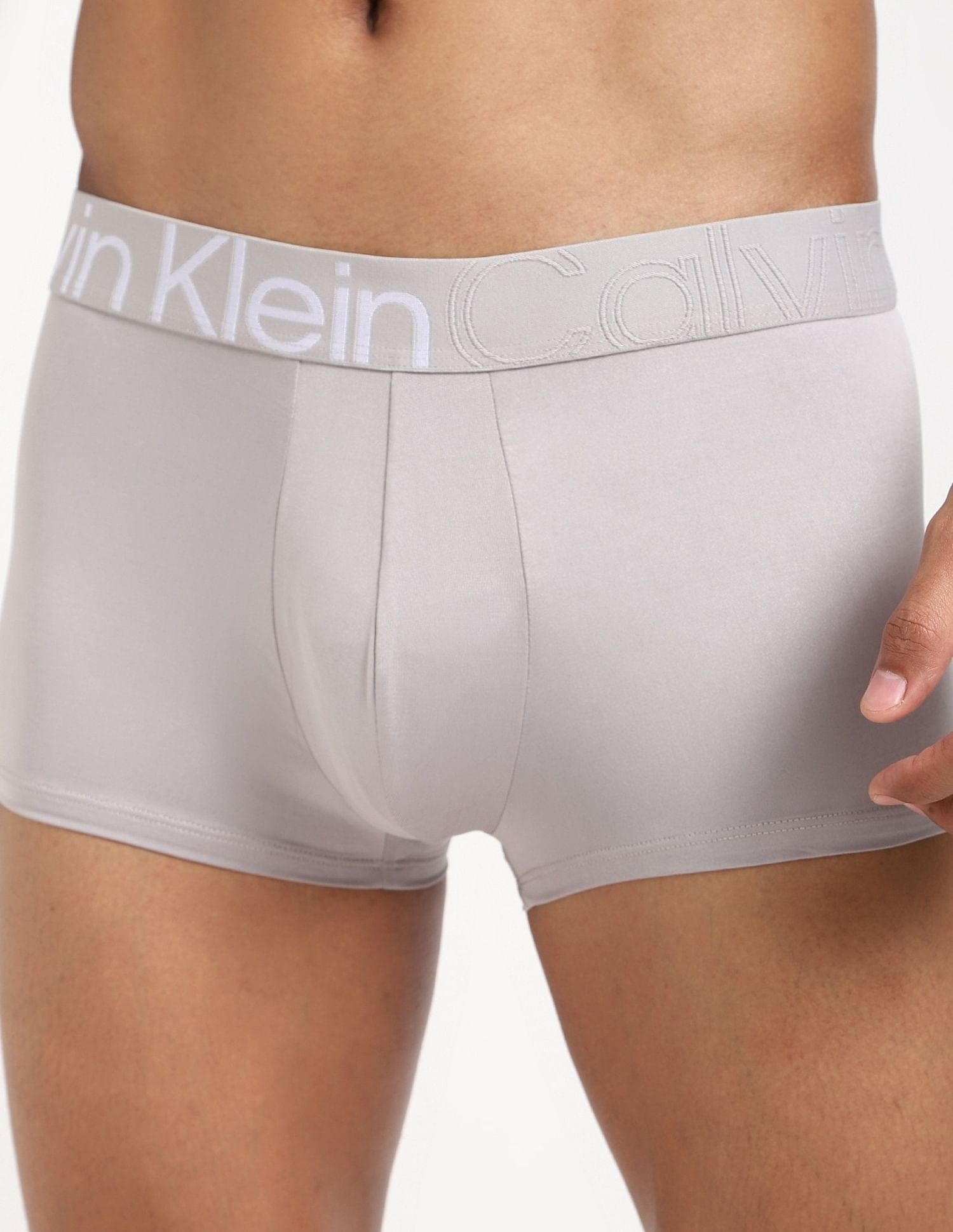 Calvin Klein Underwear Mid Rise Solid Grey Trunks