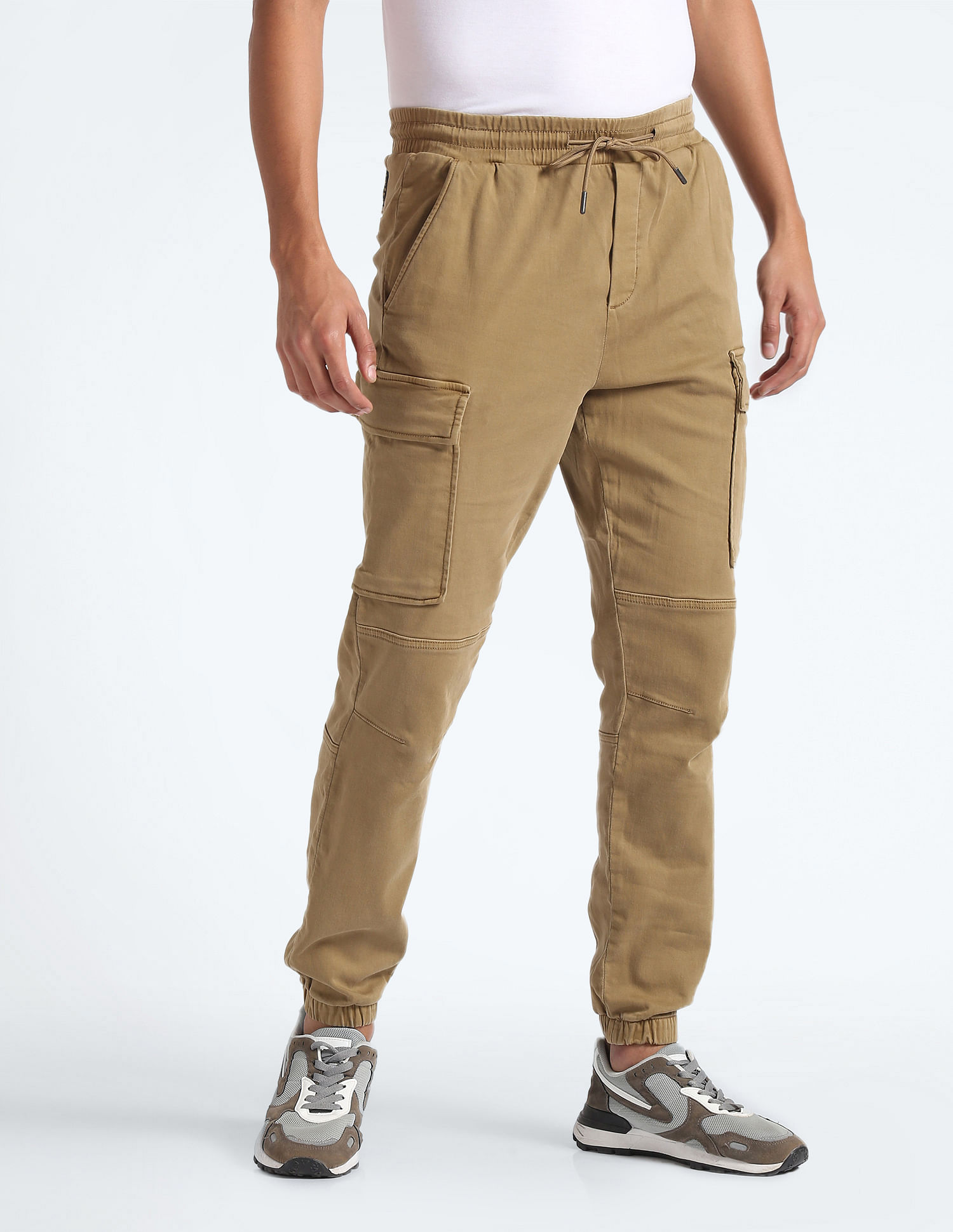 Buy Warburg Men's Regular Fit Solid Cargo Pants Dark Green at Amazon.in