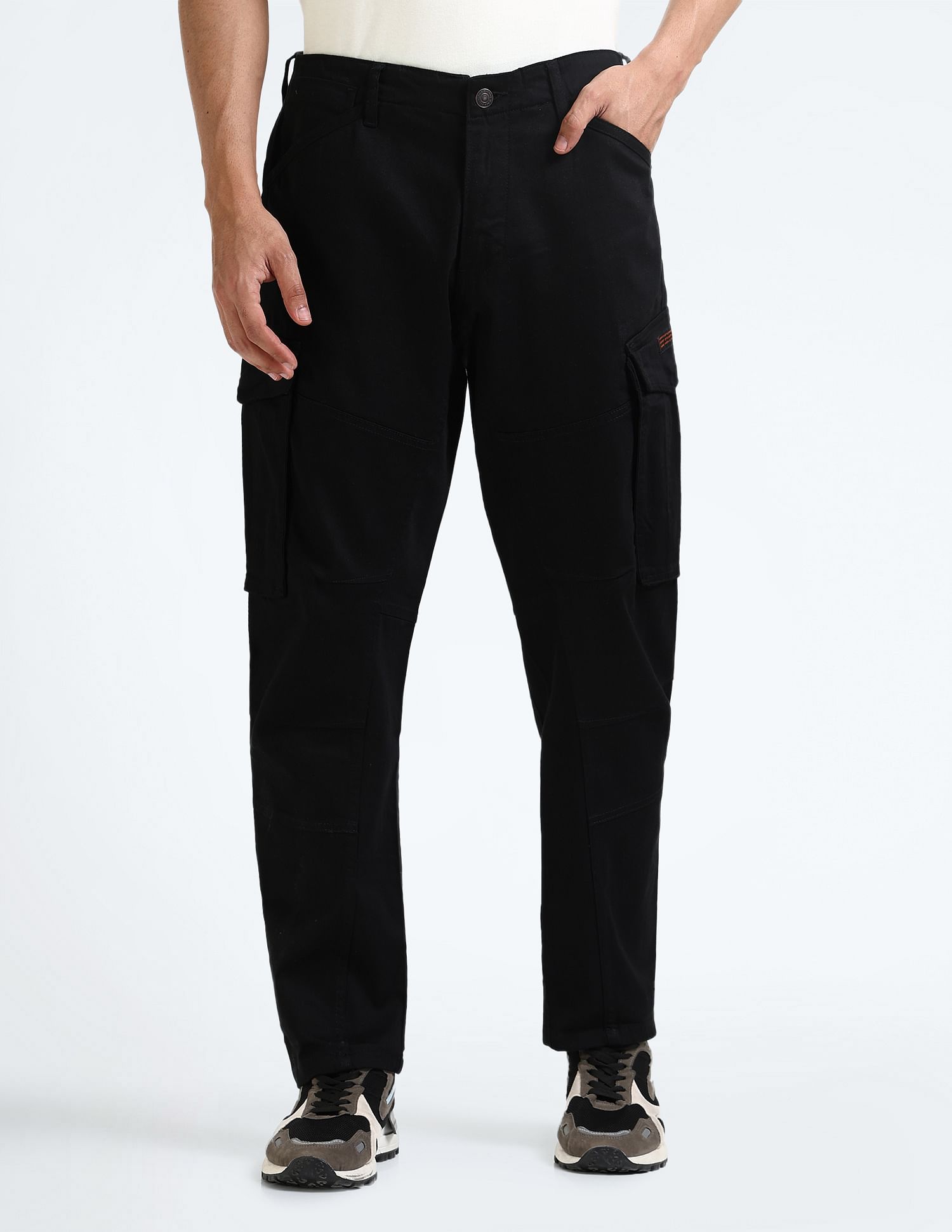 Flying Machine Mid Rise Slim Fit Cargo Pants