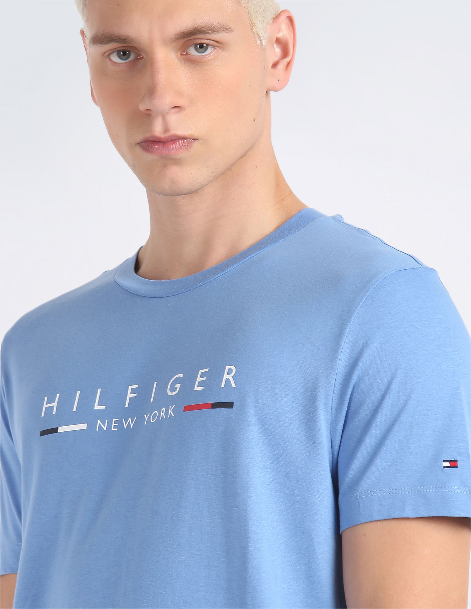 Light blue Tommy Hilfiger tee shirt / tshirt, men's branded designer –  System F