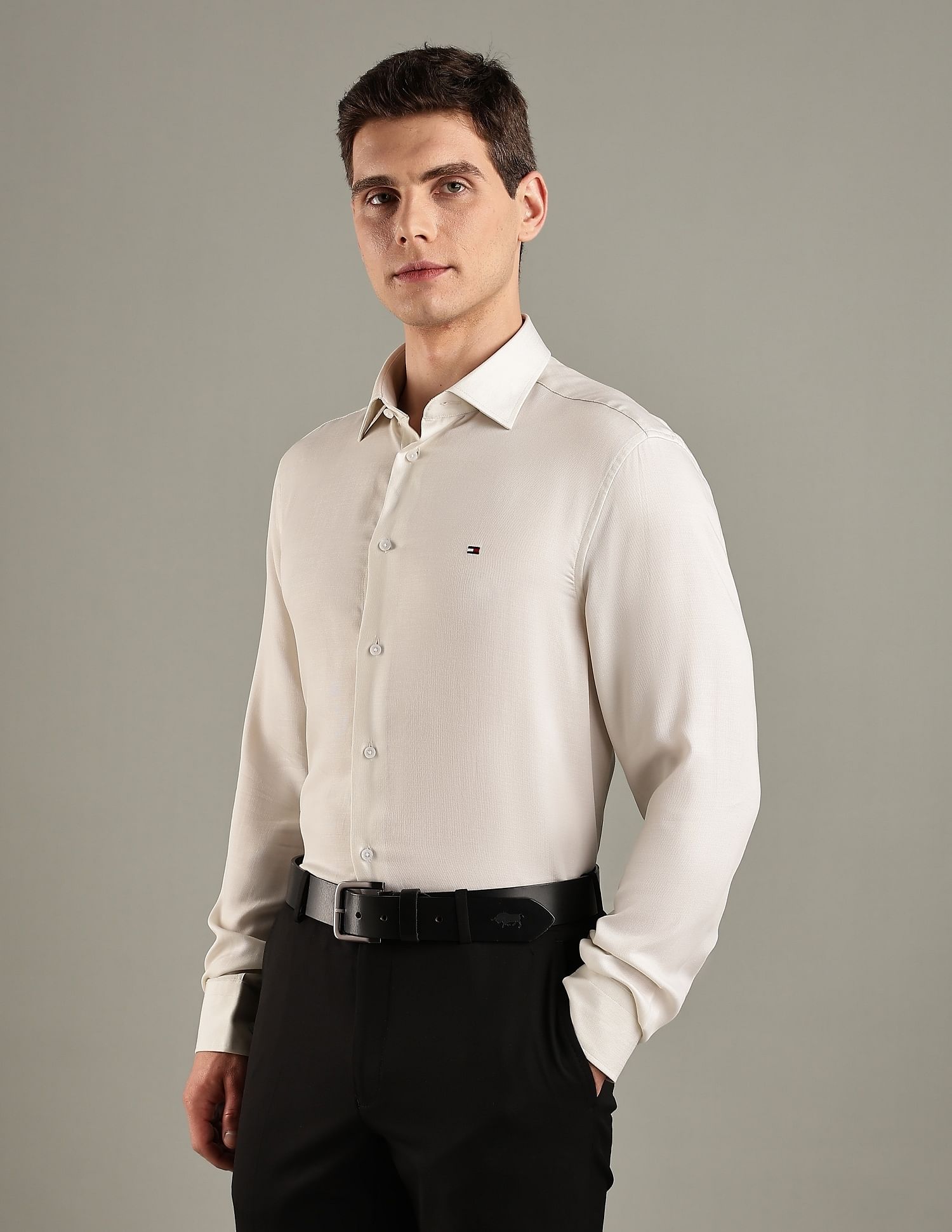 Tommy Hilfiger Solid Regular-Fit Tencel Woven Shirt