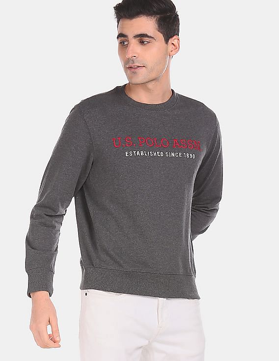 U.S. Polo Assn. Crew Neck Heathered Sweatshirt
