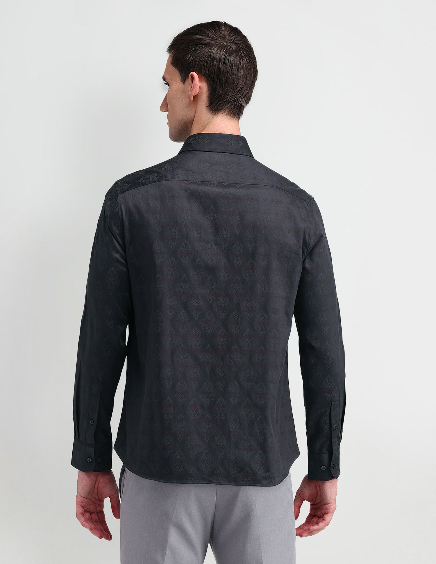 Arrow All-over Print Manhattan Slim Fit Shirt