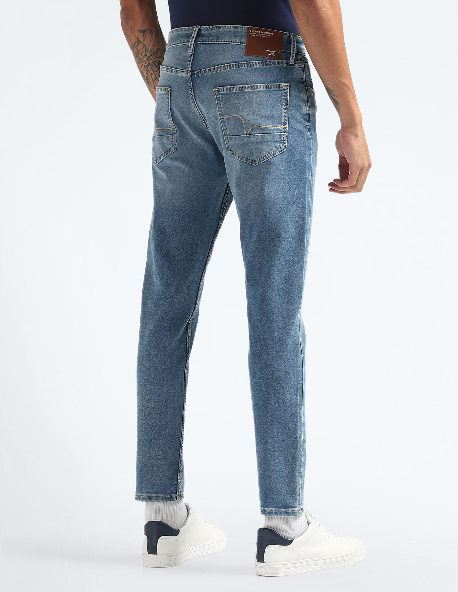 Flying Machine Slash Slim Tapered Stone Wash Jeans
