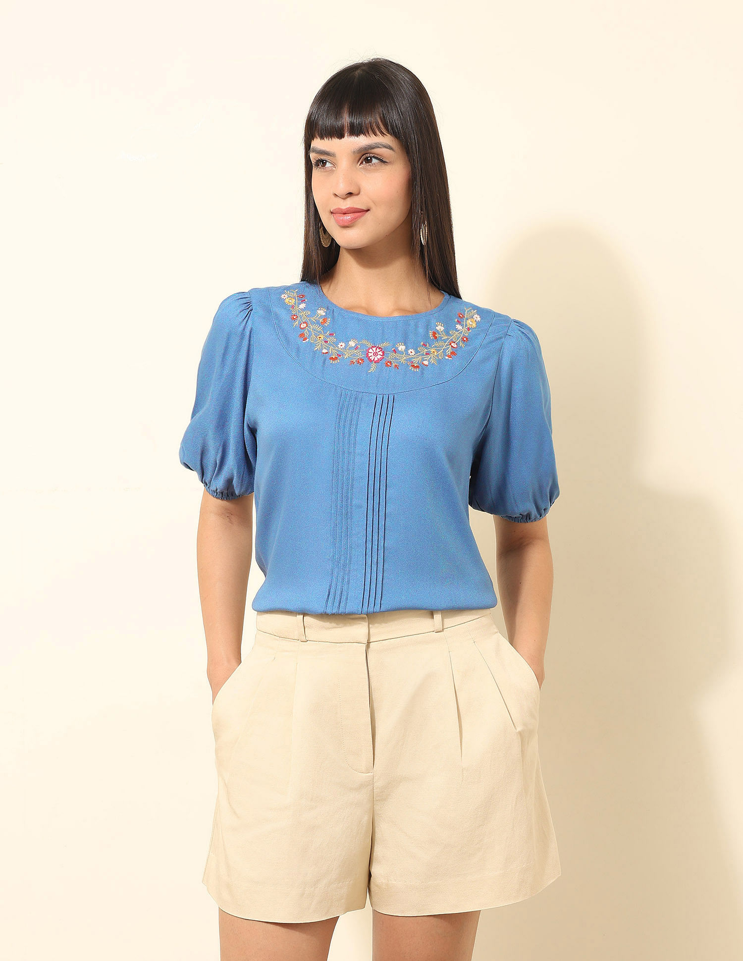 U.S. Polo Assn. Women Floral Embroidered Top