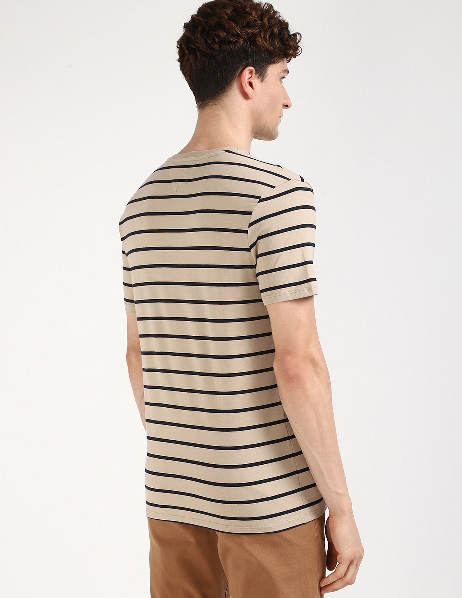 Tommy Hilfiger Striped Regular-Fit Cotton T-Shirt