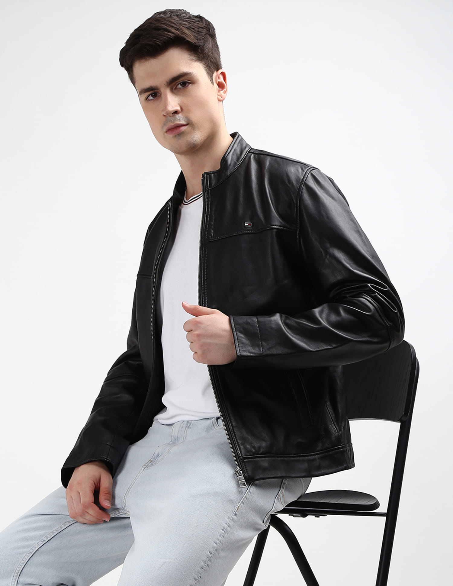 Buy Tommy Hilfiger Napa Leather Harrington Jacket - NNNOW.com