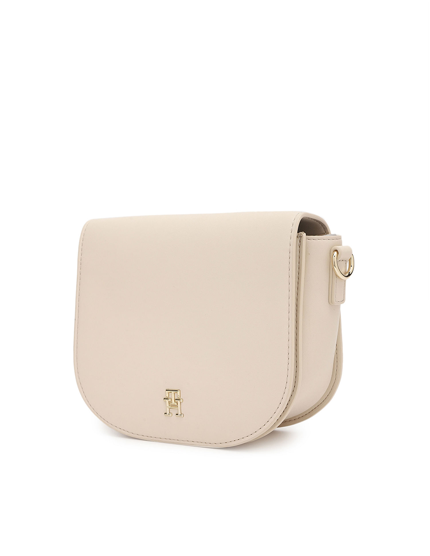 Tommy Hilfiger Textured Beige PU Sling Bag