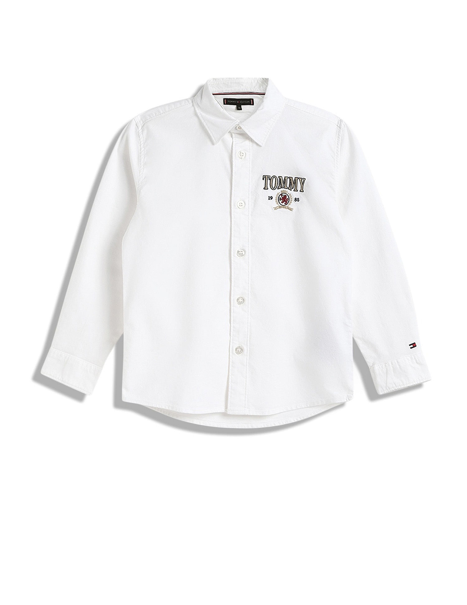 Tommy Hilfiger Kids Boys Logo Regular-Fit Cotton Shirt