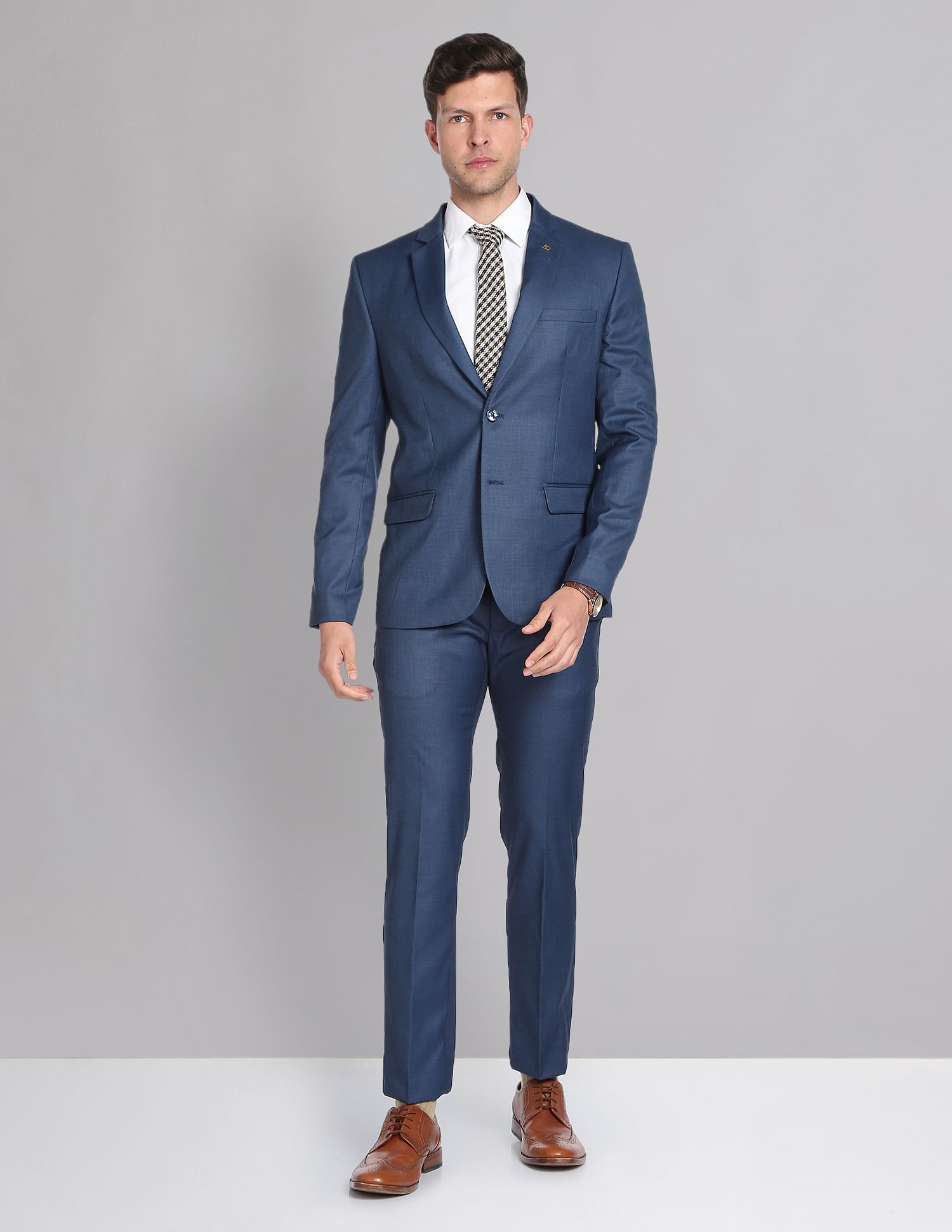 AD by Arvind Solid Dobby Evening Two Piece Suit