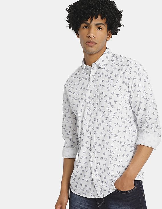 Buy Ruggers Men White Spread Collar 