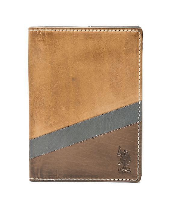 U.S. Polo Assn. Colour Block Leather Passport Holder