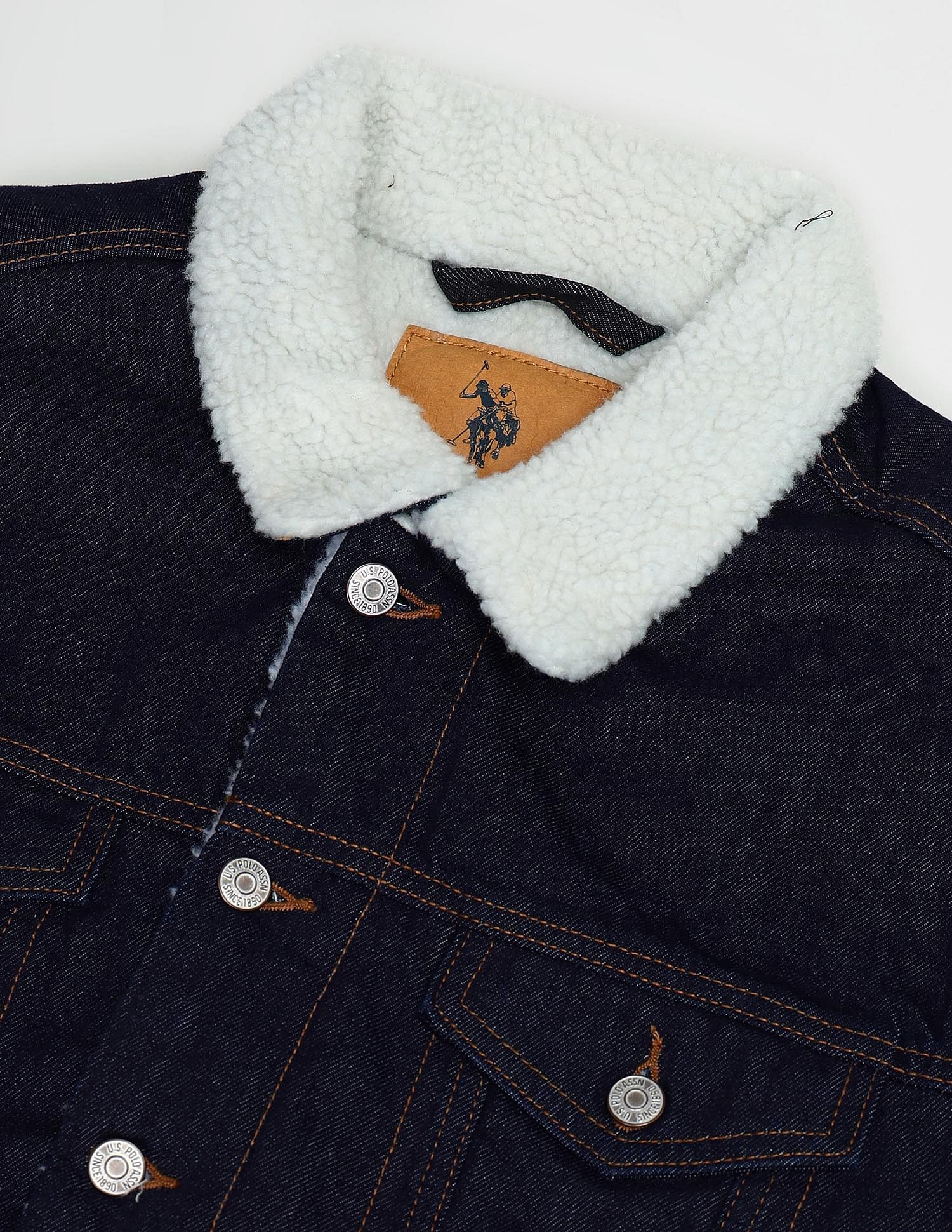 U.S. Polo Assn. Denim Co. Slim Fit Solid Denim Jacket