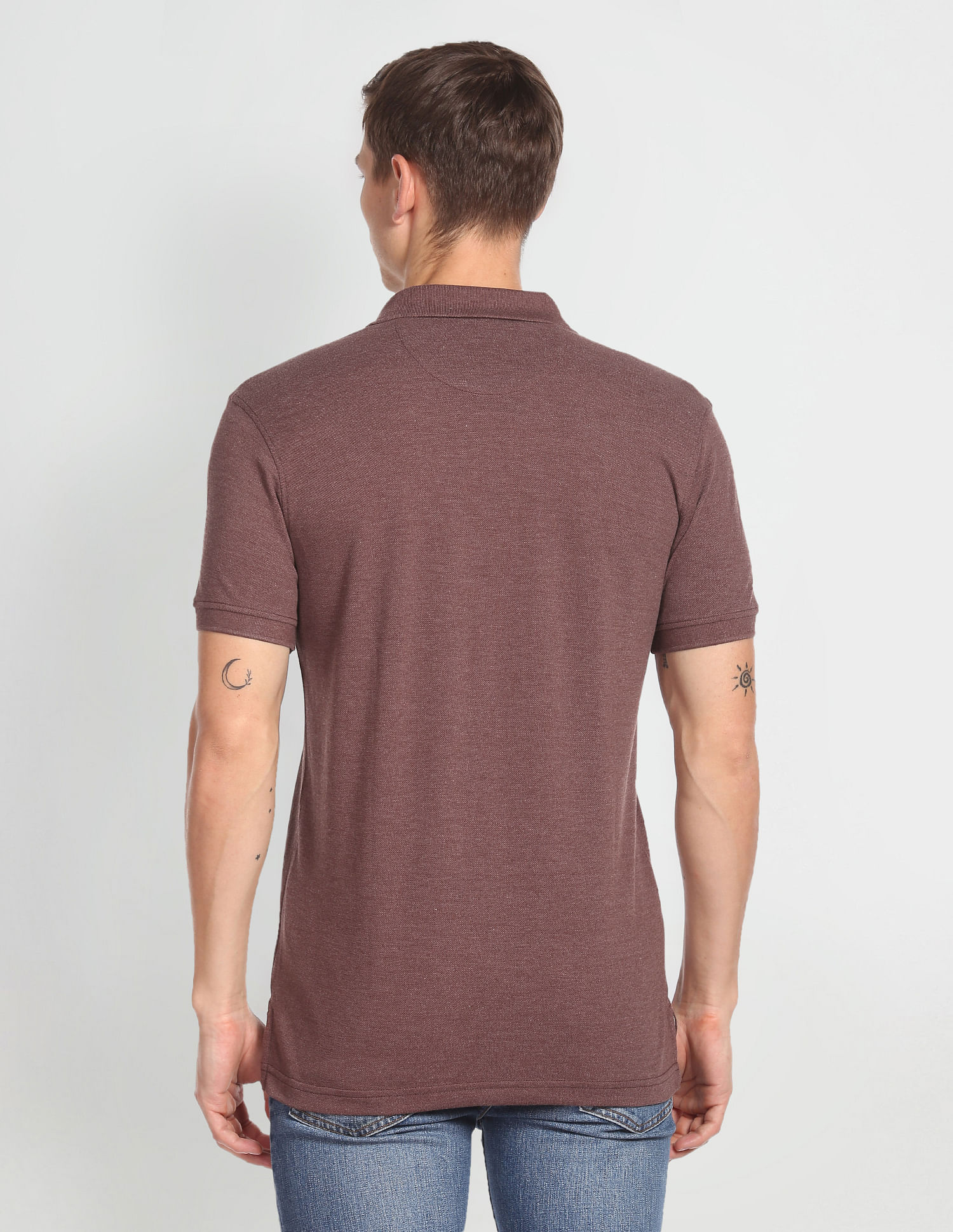 Arrow Sports Pique Knit Solid Polo Shirt