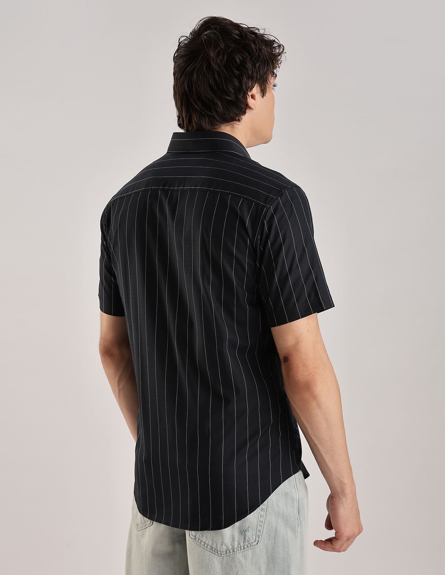 Calvin Klein Striped Slim-Fit Dobby Woven Shirt