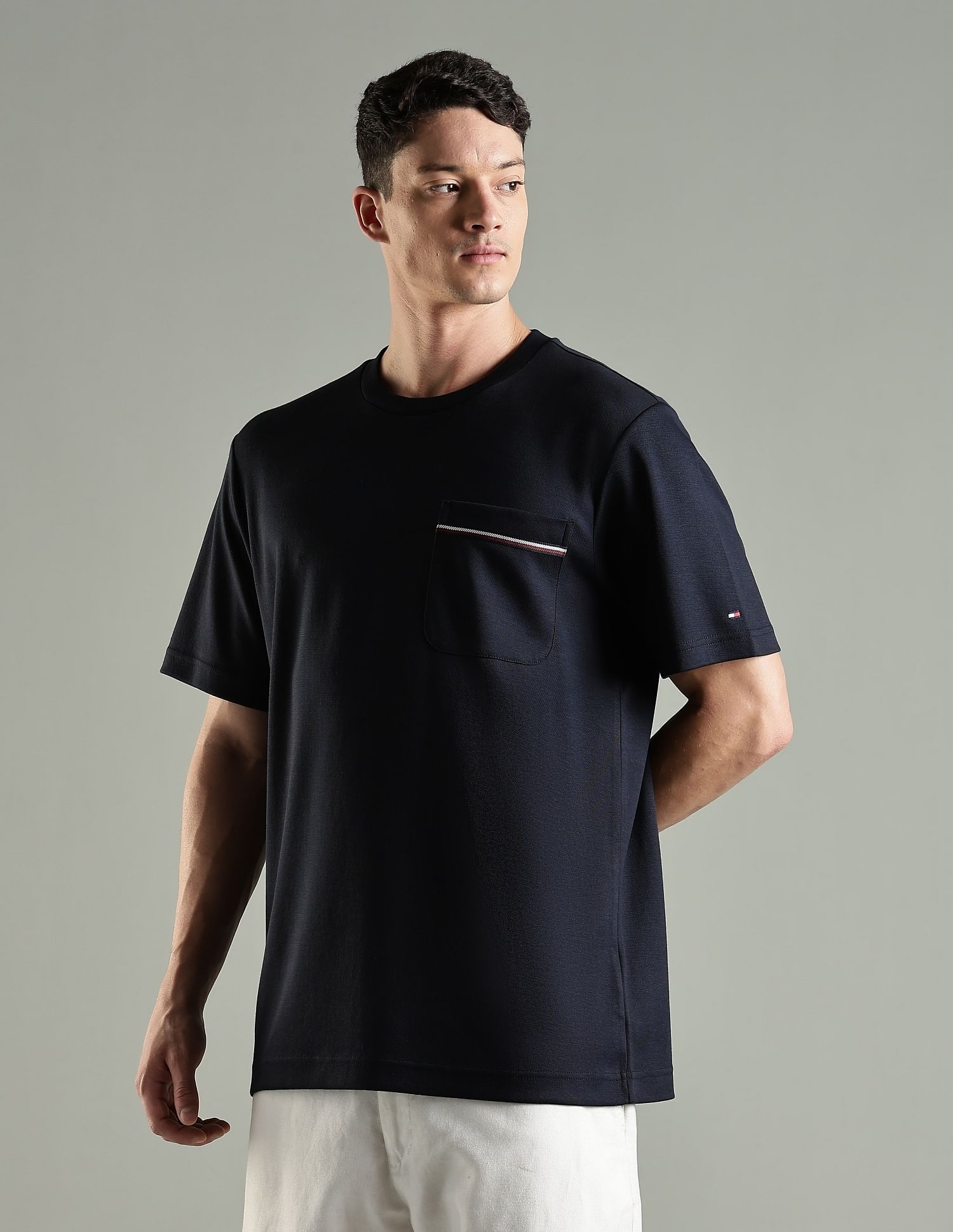 Tommy Hilfiger Solid Regular Fit Cotton T-Shirt