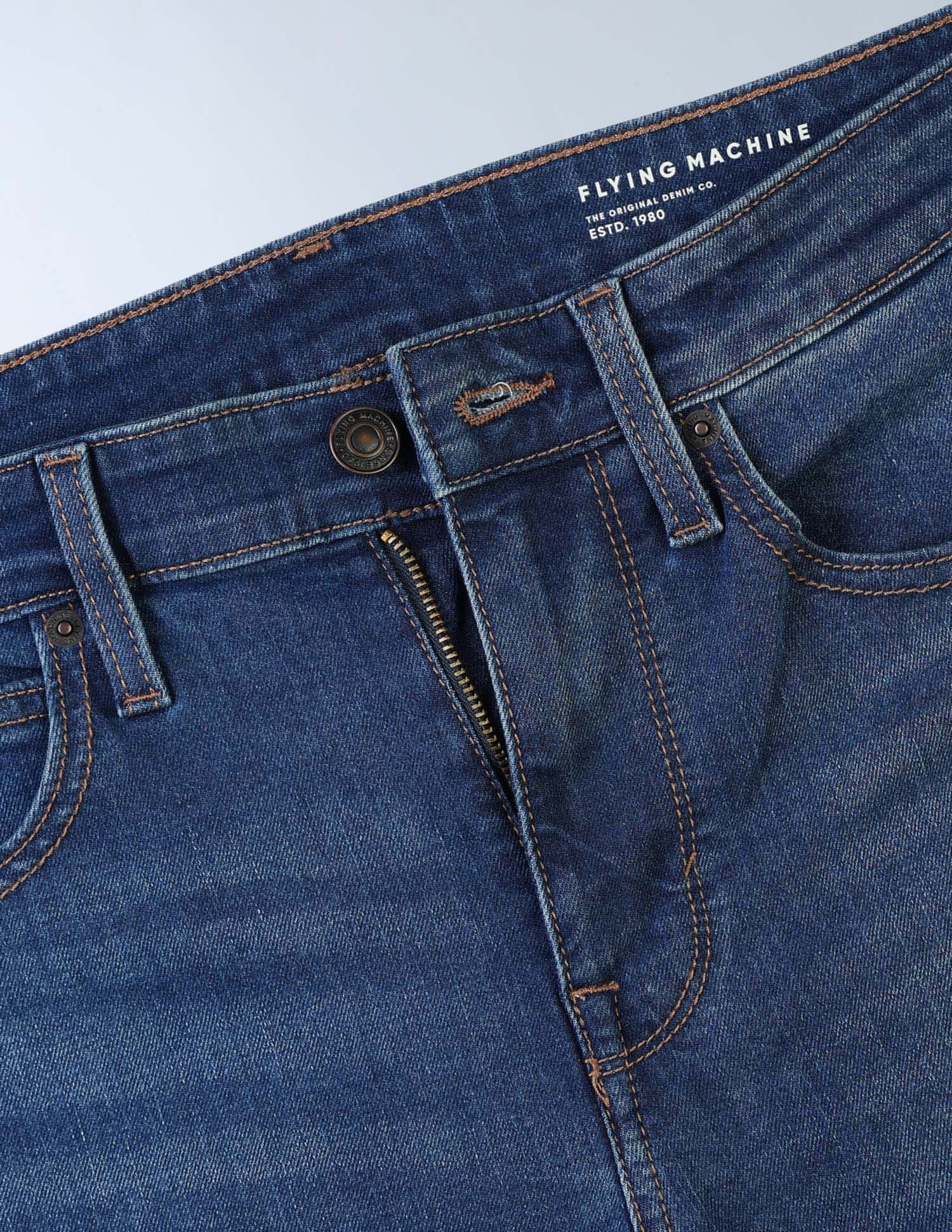 Flying Machine Slash Slim Tapered Fit Light Washed Jeans