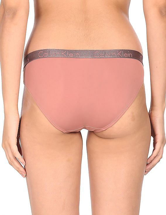 Buy Calvin Klein Underwear Women Pink Mid Rise Lace Bikini Panty - NNNOW.com