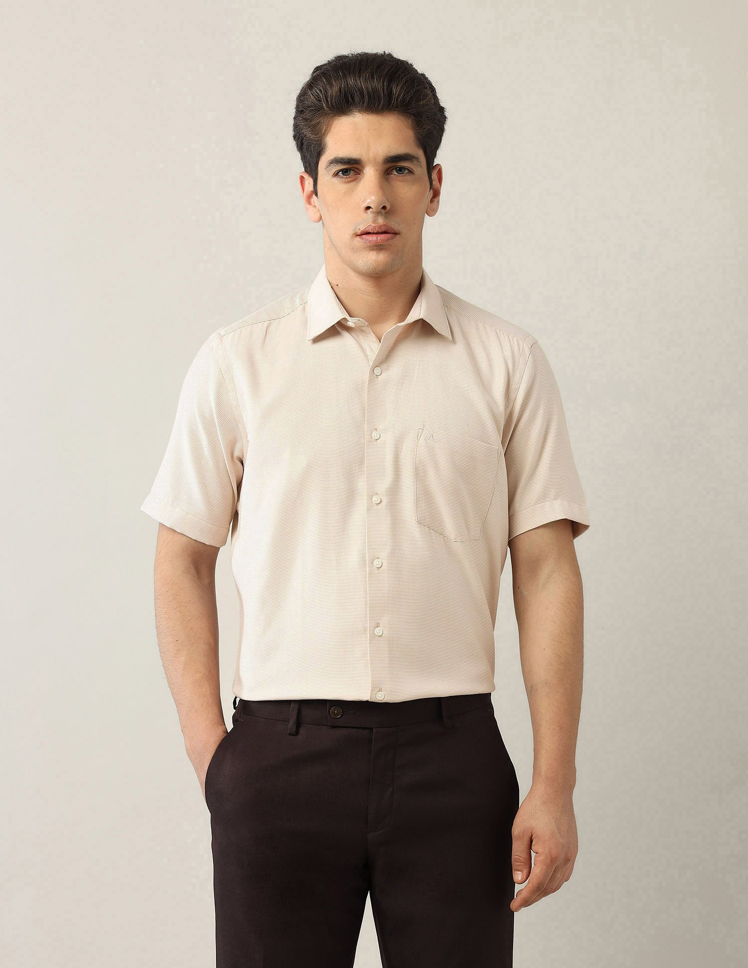 Arrow Textured Liberty Classic Fit Shirt