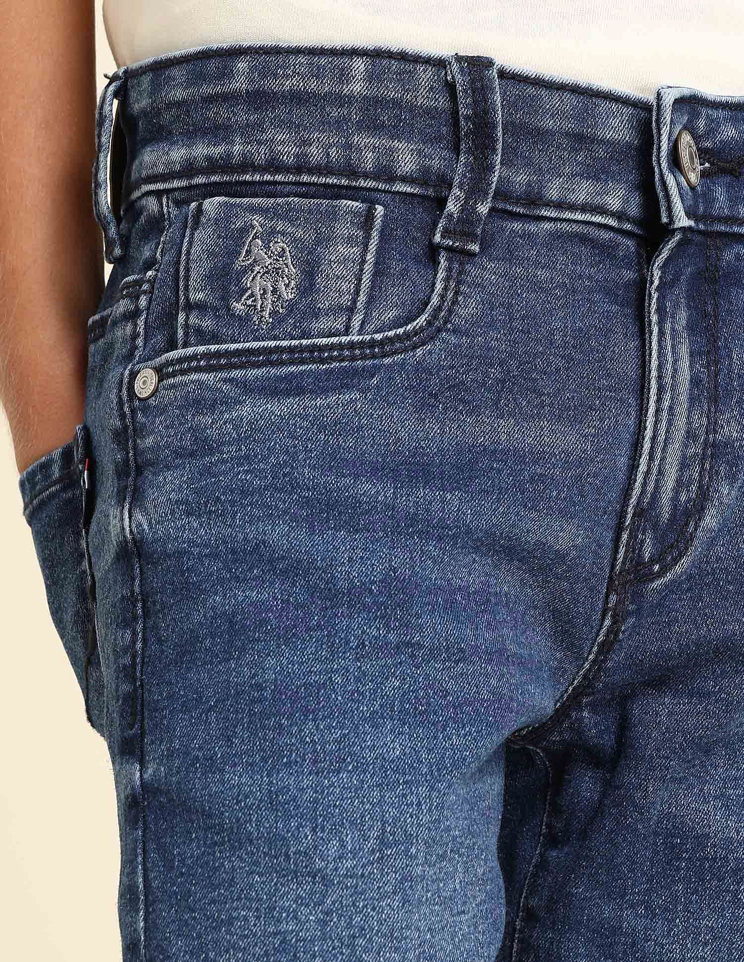 U.S. Polo Assn. Kids Boys Relaxed Fit Blue Jeans