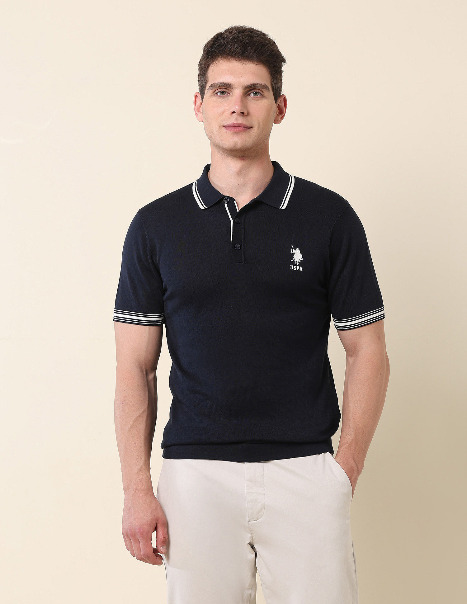 U.S. Polo Assn. Solid Monochrome Polo Shirt