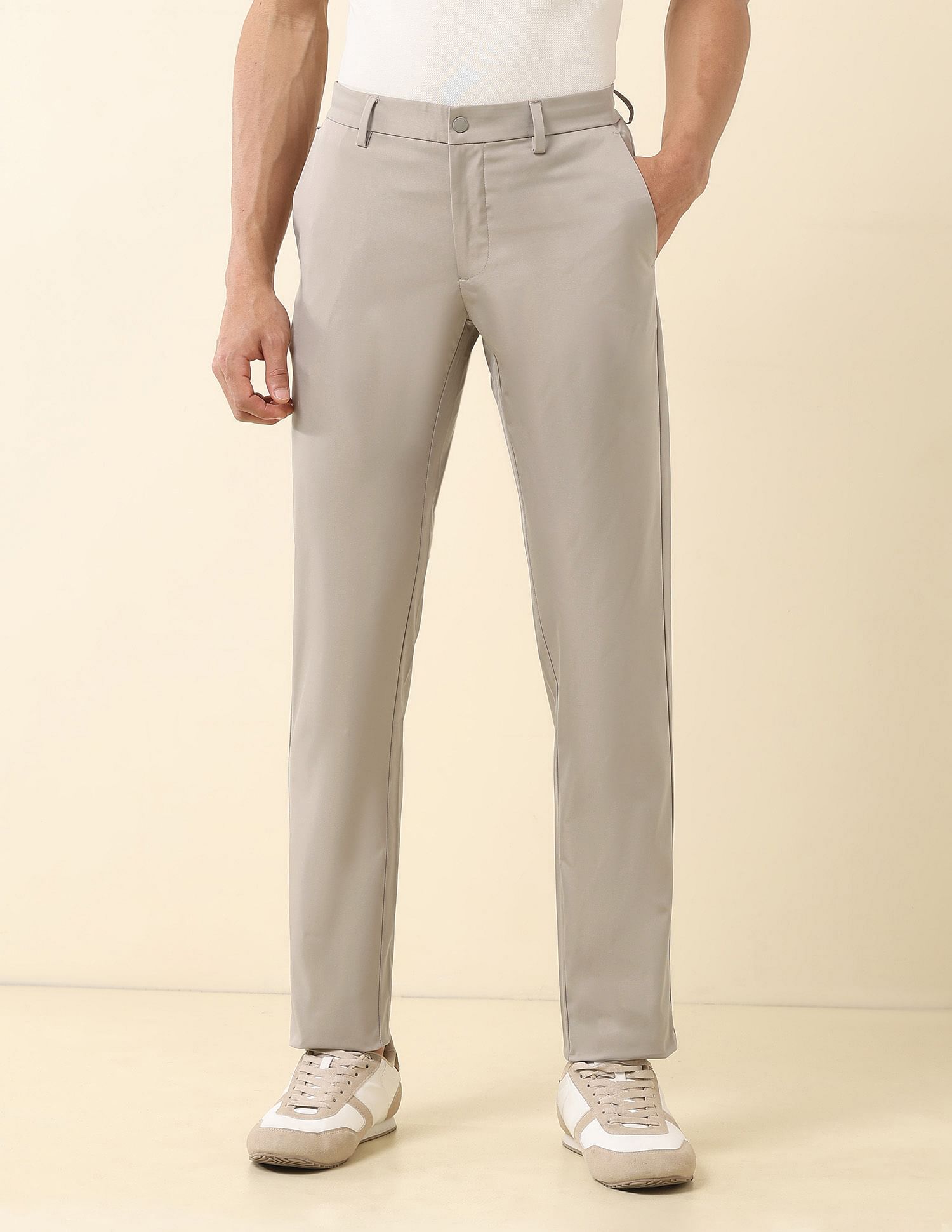 U.S. Polo Assn. Solid Denver Slim Fit Trousers