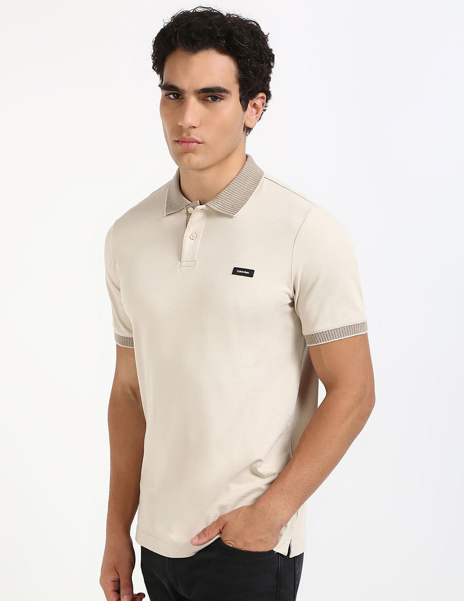 Calvin Klein Jeans Mens Slim Polo Shirt