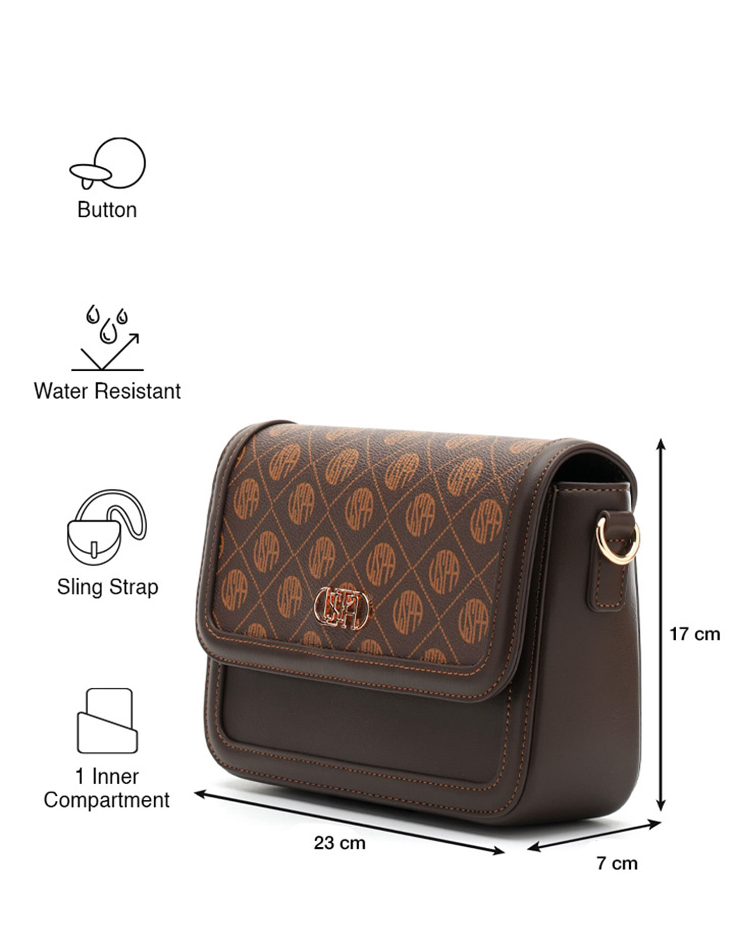 U.S. Polo Assn. Agatha Monogram Cross Body Bag