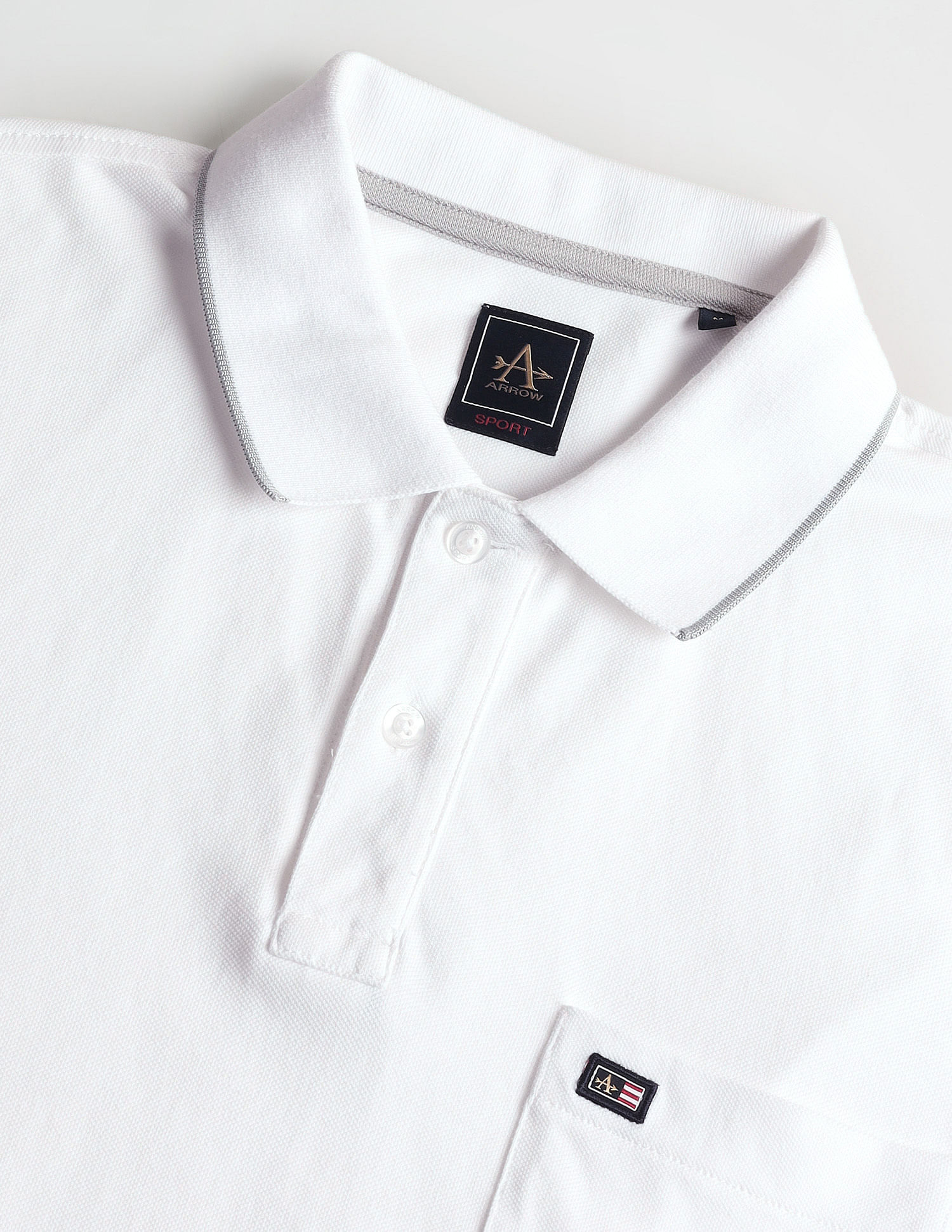 Arrow Sports Tipped Collar Regular Fit Polo Shirt