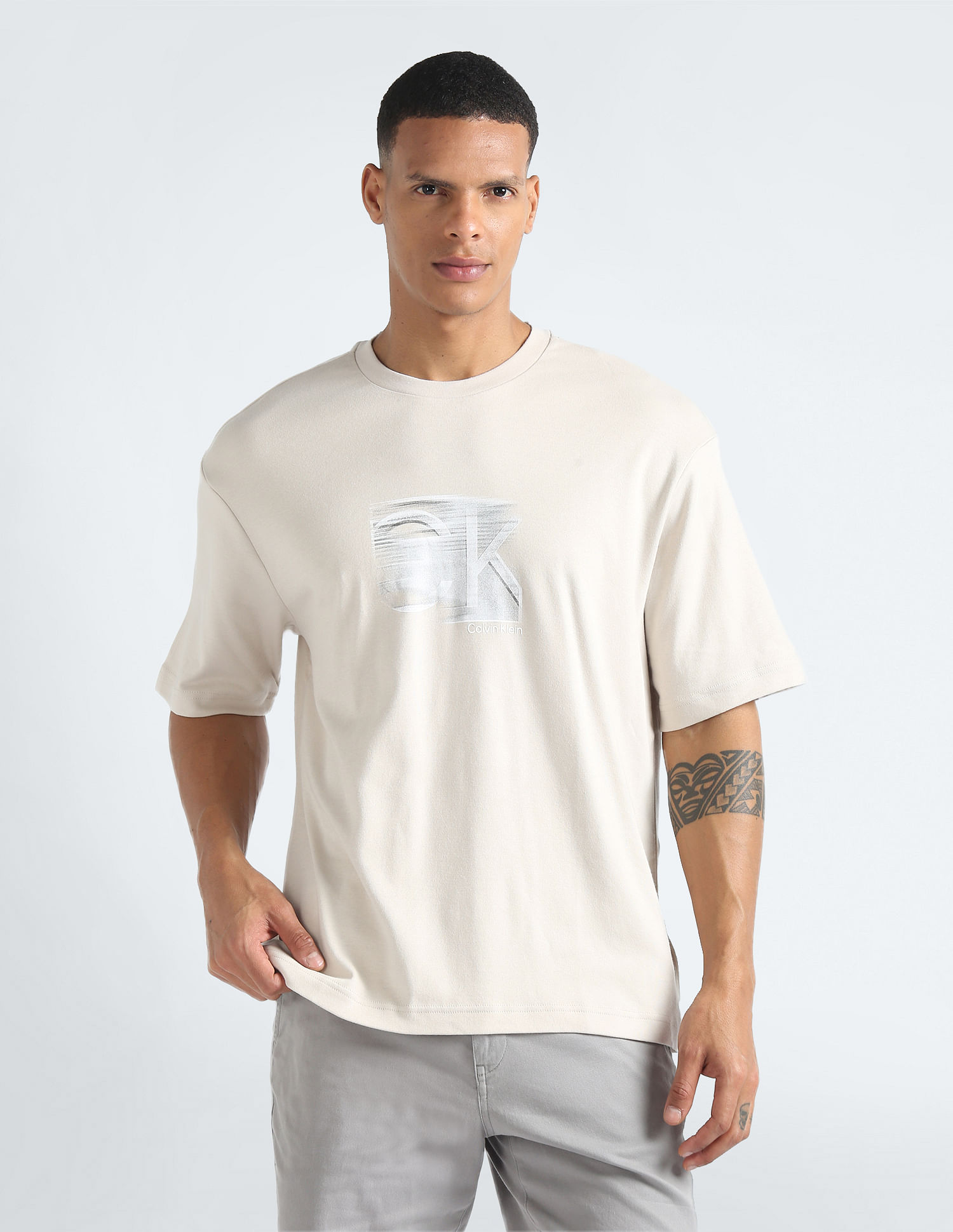 Calvin Klein Motion Logo Organic Cotton T-Shirt