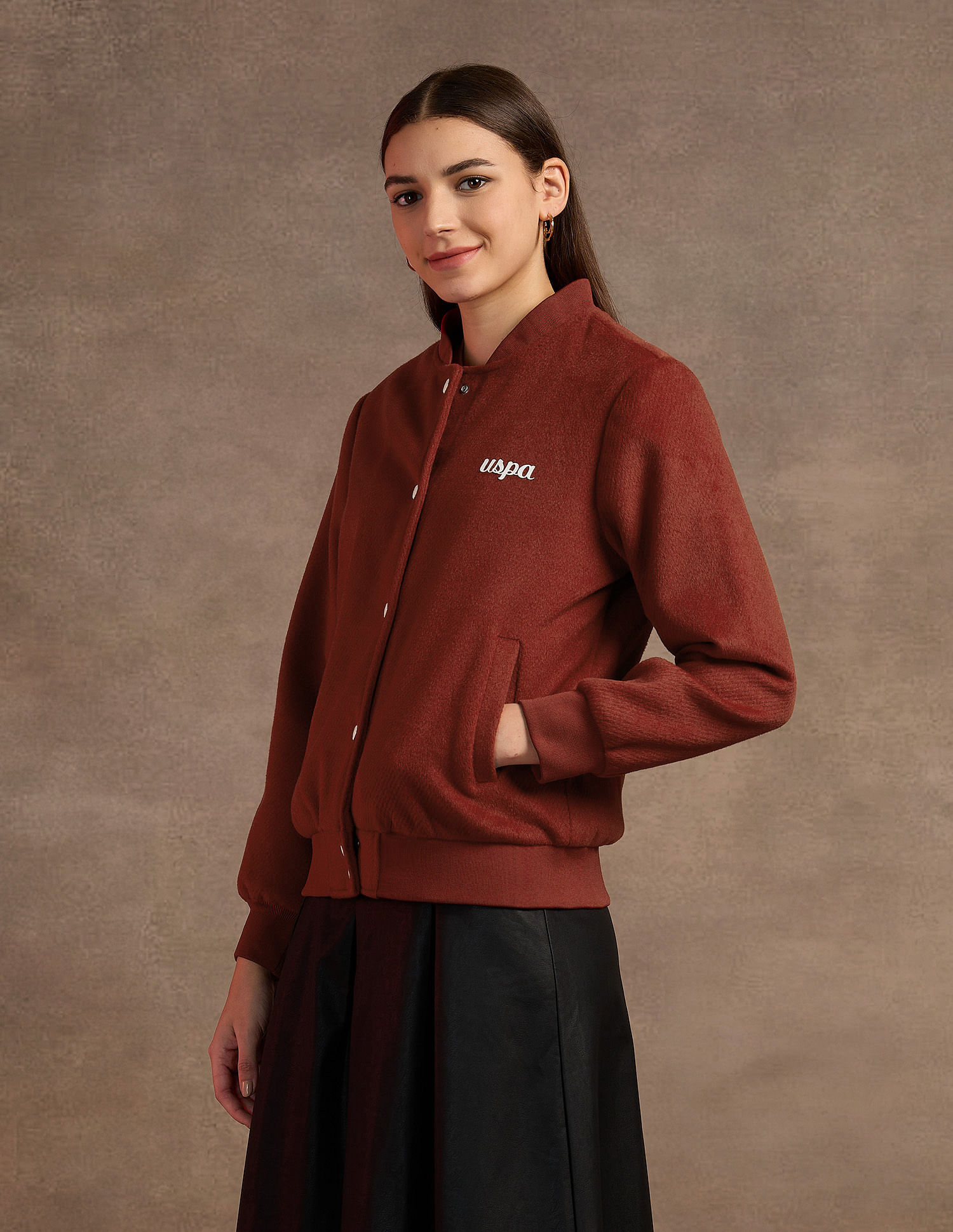 U.S. Polo Assn. Women Varsity Collar Regular Jacket