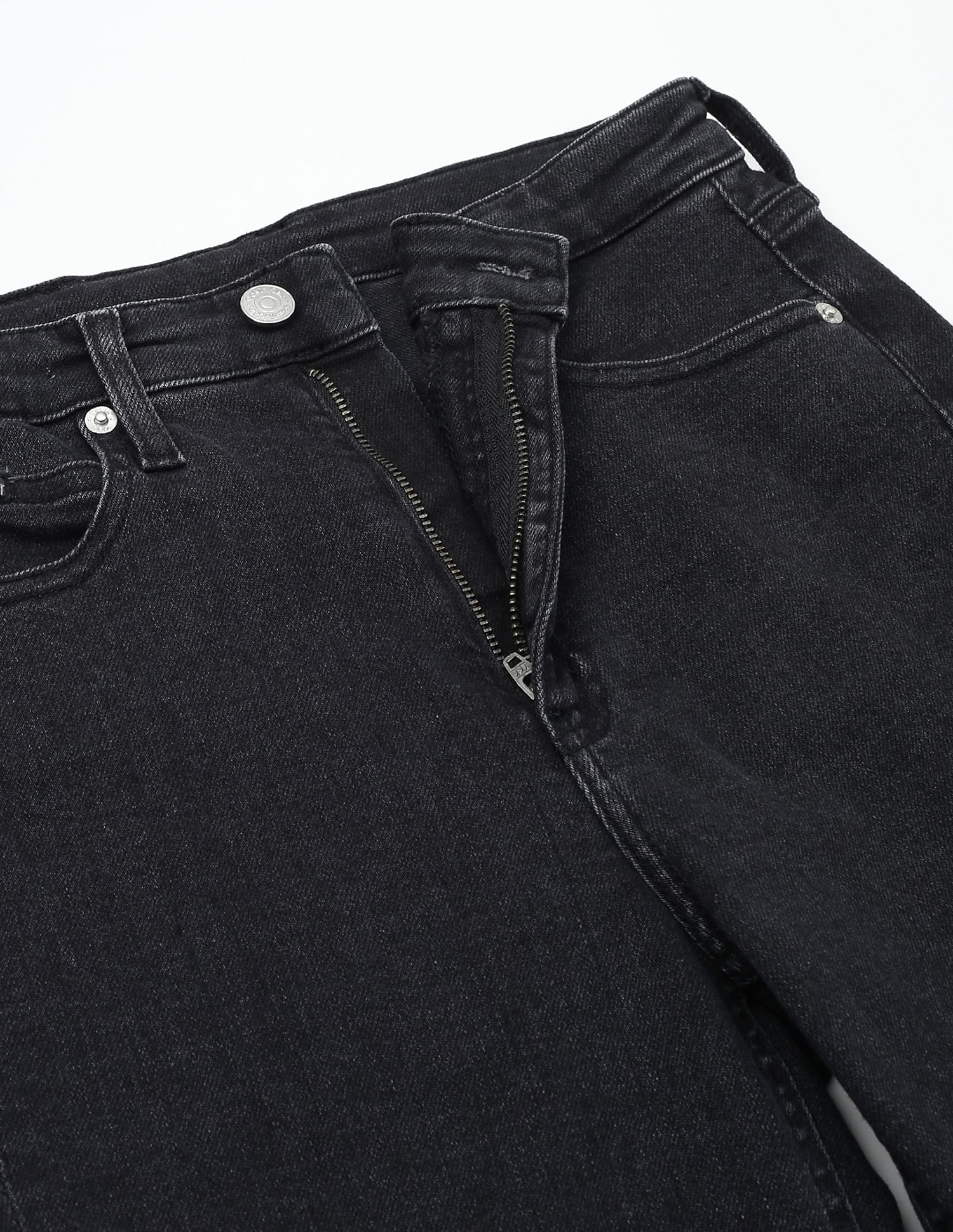 Calvin Klein Jeans Edgy Black Solid Jeans