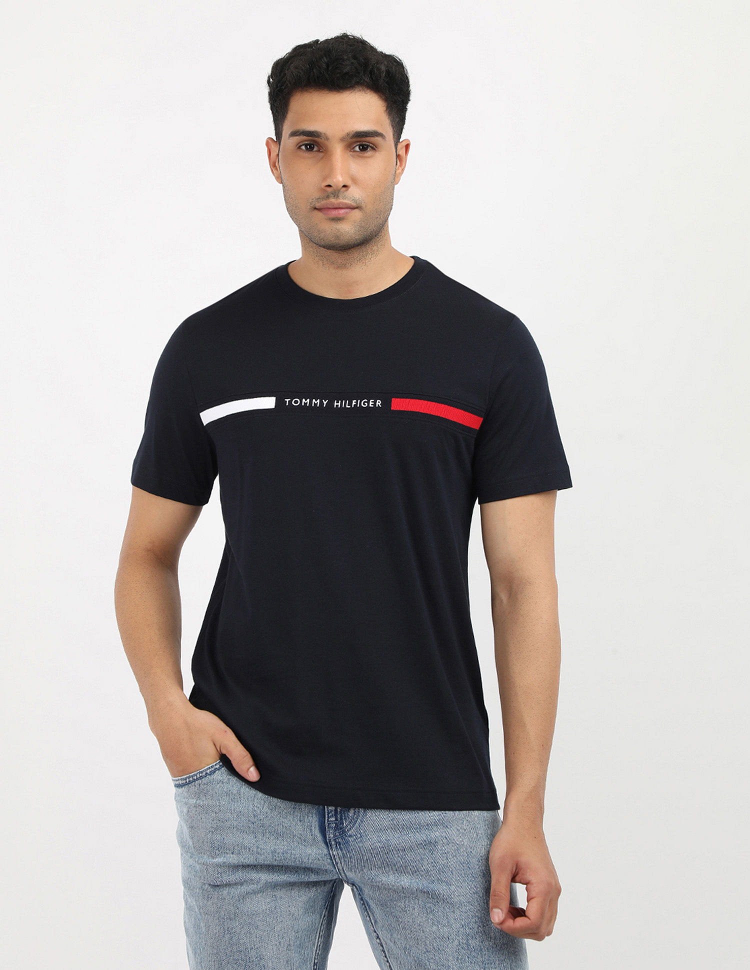 Tommy Hilfiger Brand Chest Insert Cotton T-Shirt