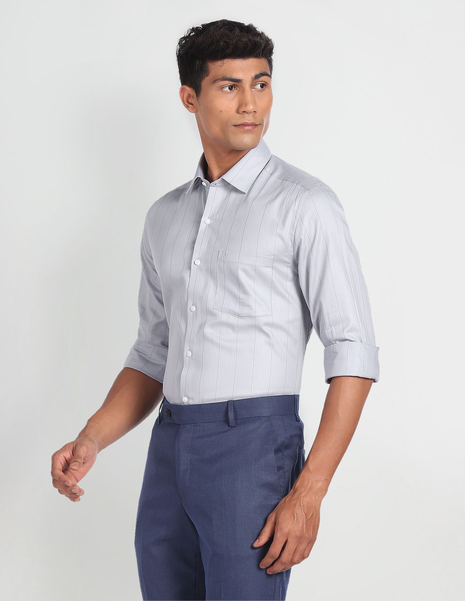 Arrow Vertical Stripe Dobby Shirt