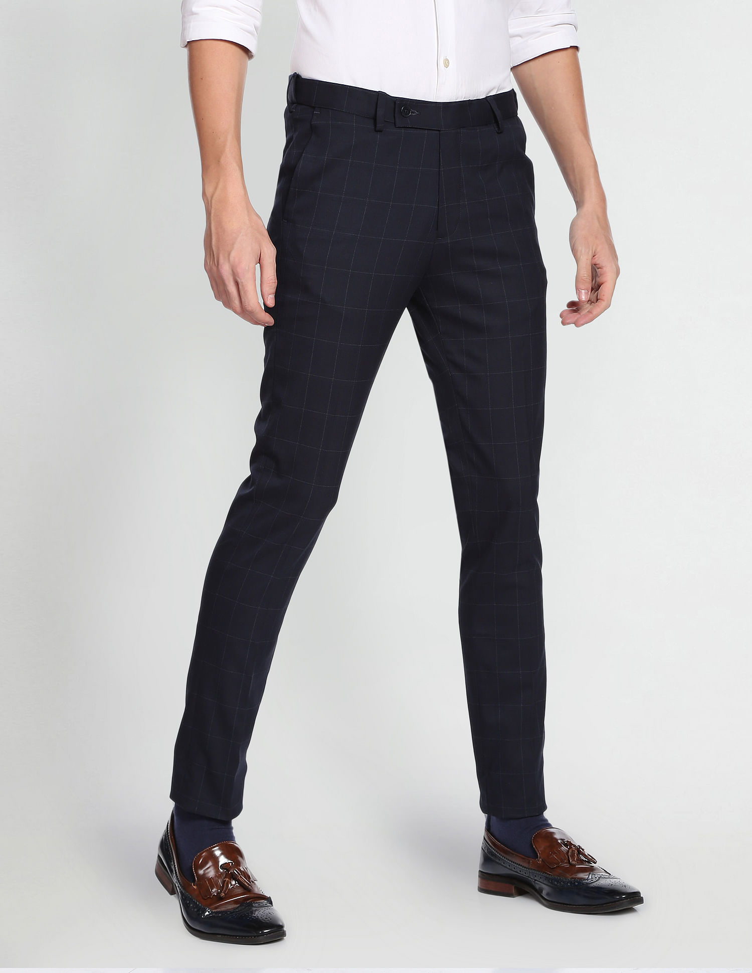 Arrow Formal Trousers  Buy Arrow Autoflex Solid Formal Trousers Online   Nykaa Fashion