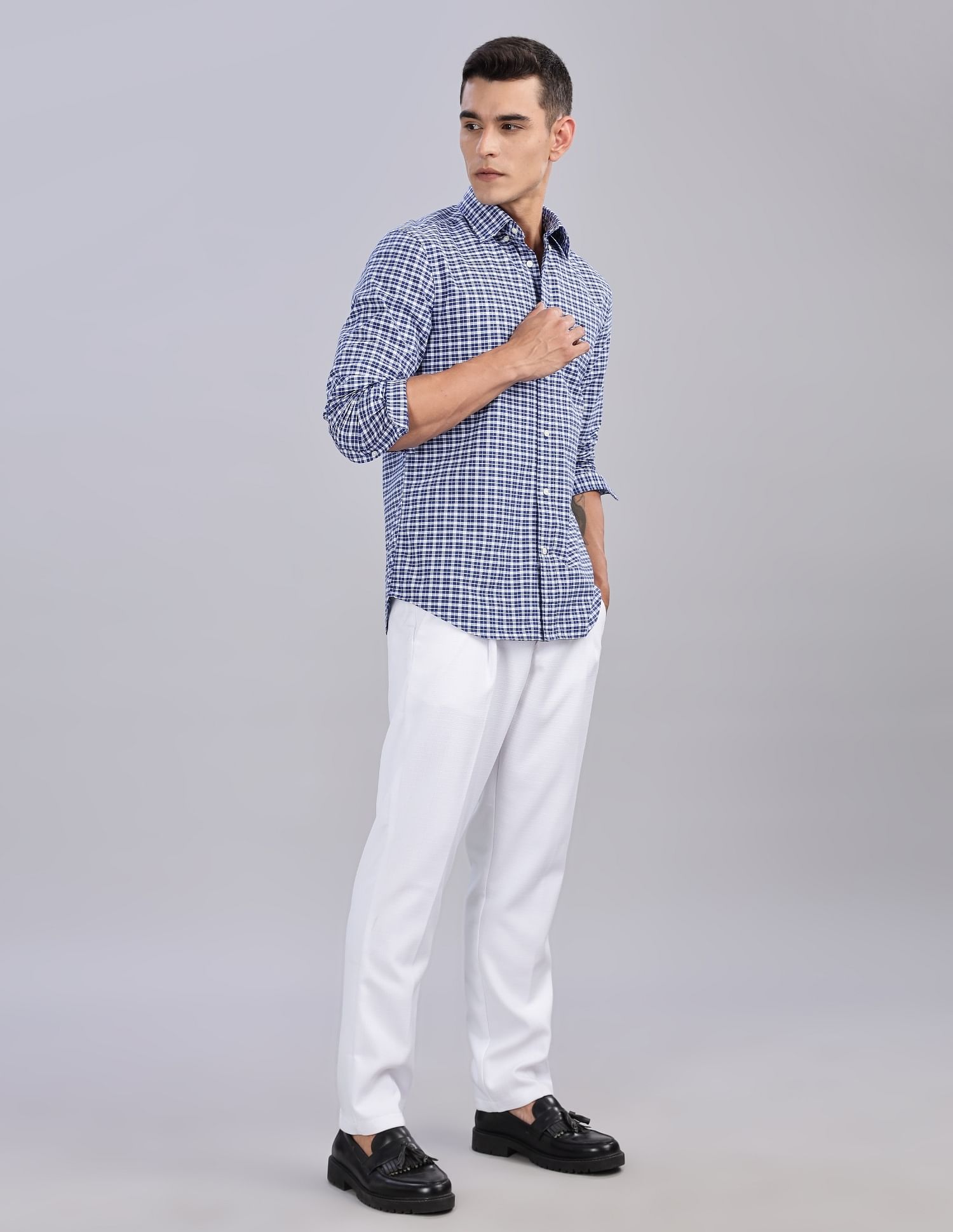 Tommy Hilfiger Madras Checks Regular-Fit Oxford Woven Shirt