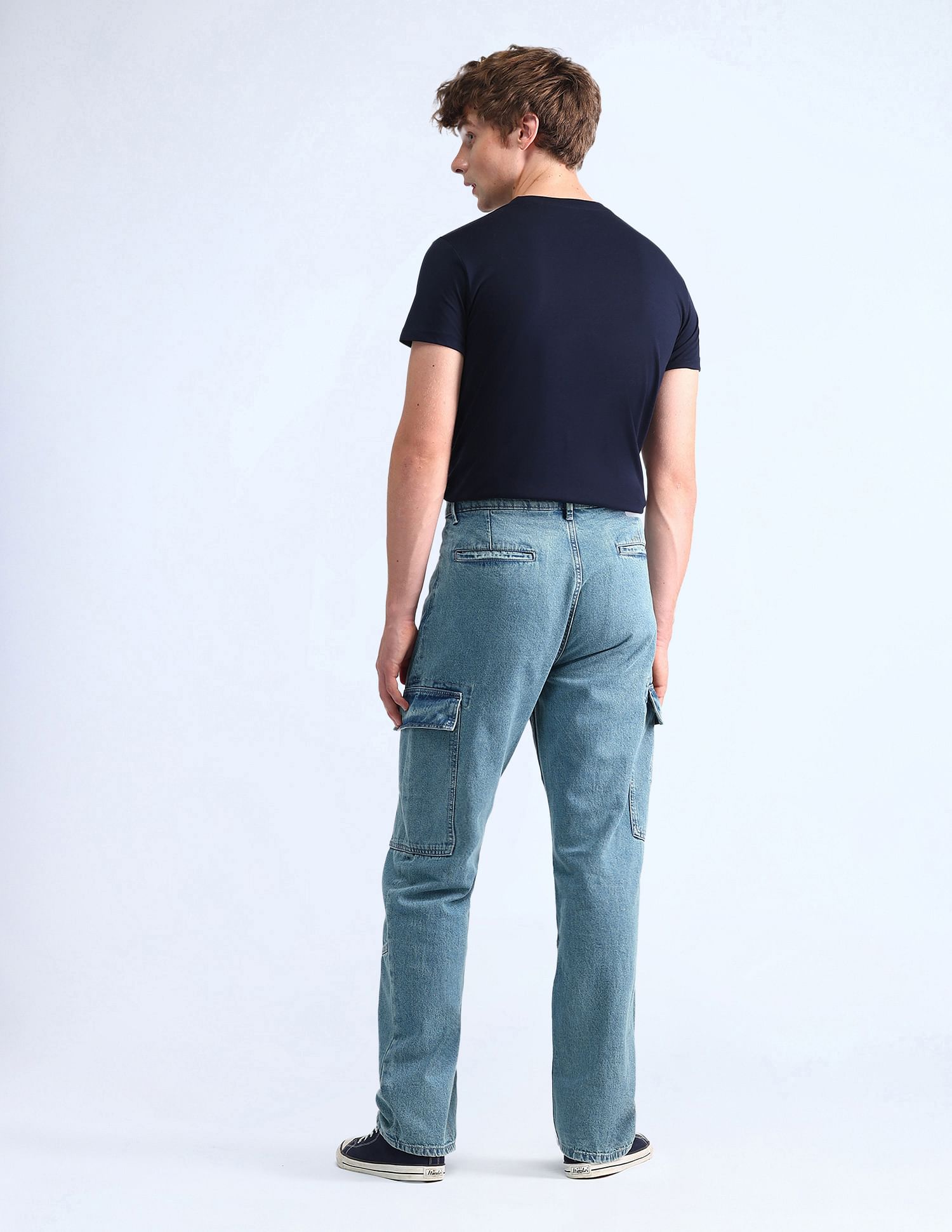 Flying Machine Cobain 90'S Loose Fit Blue Jeans