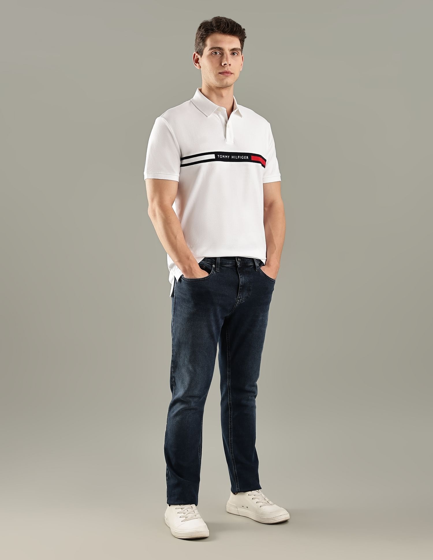 Tommy Hilfiger Logo Regular-Fit Cotton Polo T-Shirt