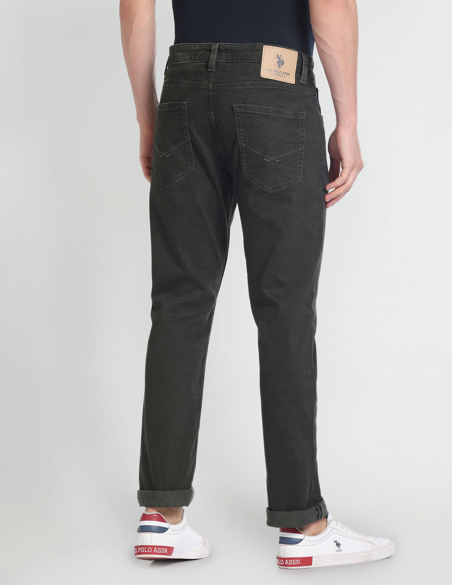 U.S. Polo Assn. Denim Co. Harold Slim Straight Fit Green Jeans