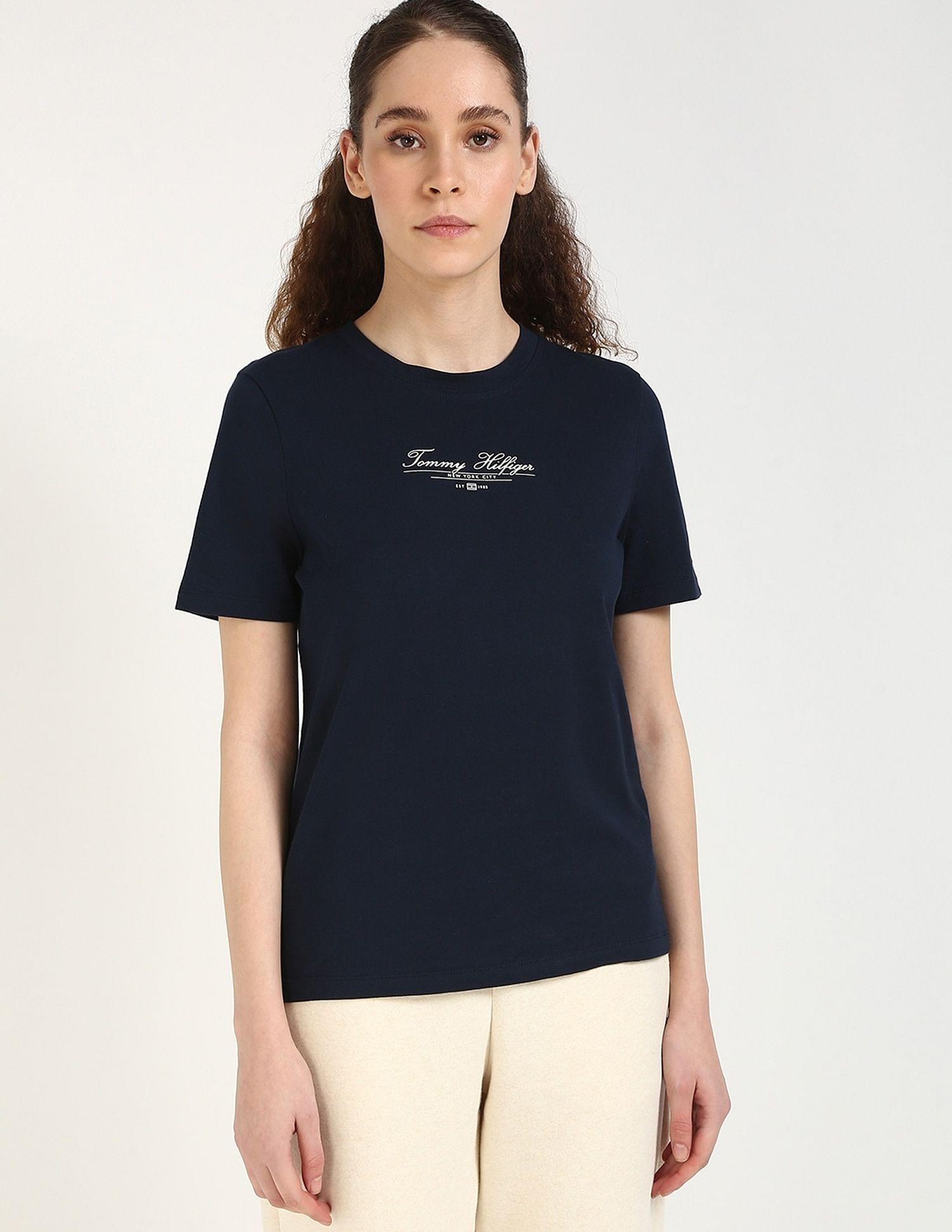Tommy Hilfiger Logo Regular-Fit Cotton T-Shirt