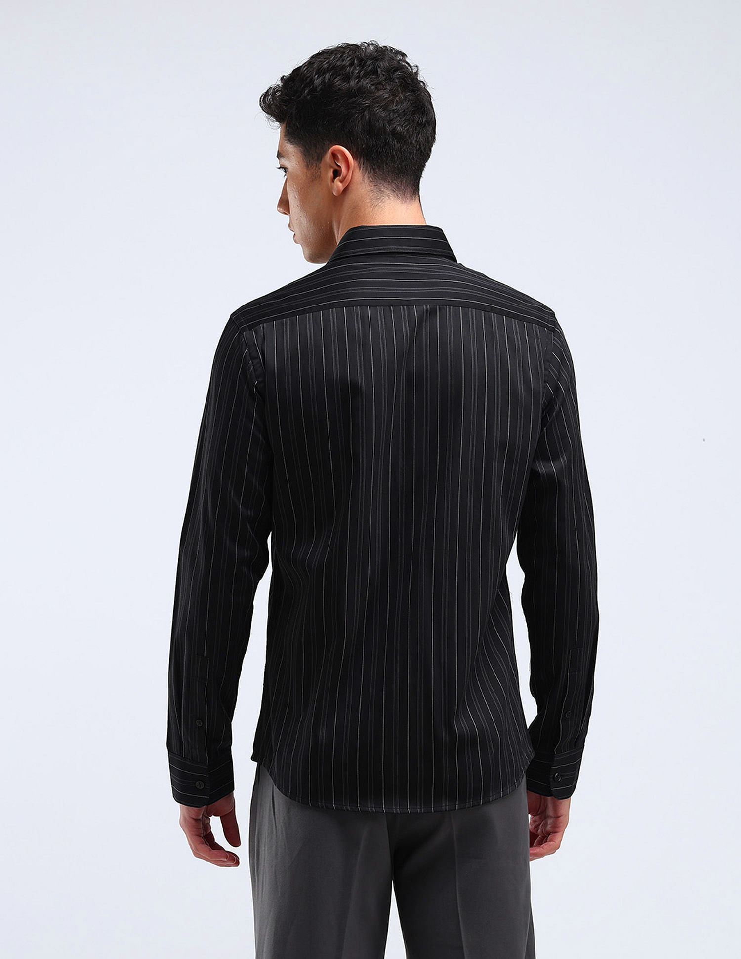 Flying Machine F-Lite Striped Slim Fit Shirt