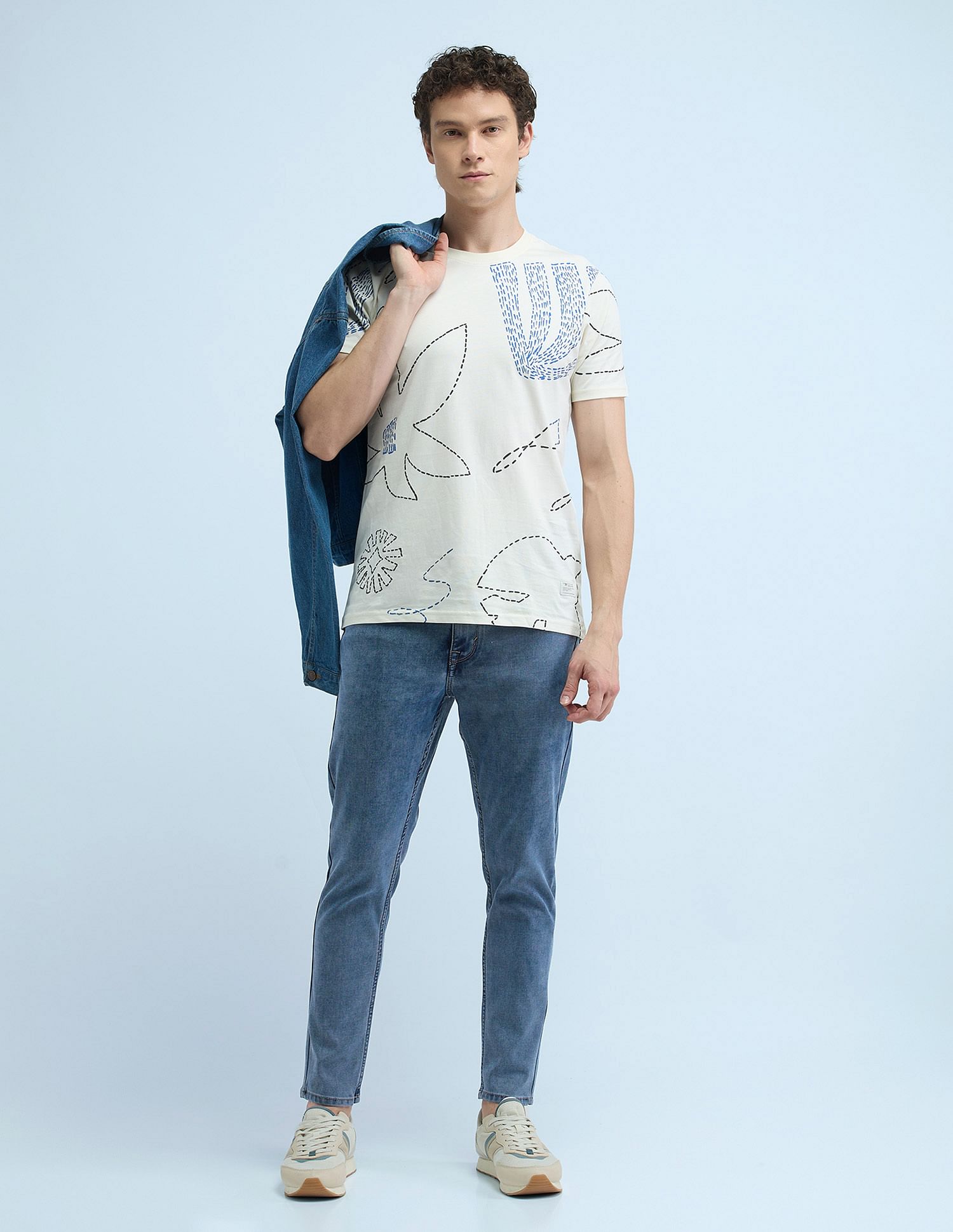 Flying Machine Mankle Relaxed Tapered Drop Crotch Jeans