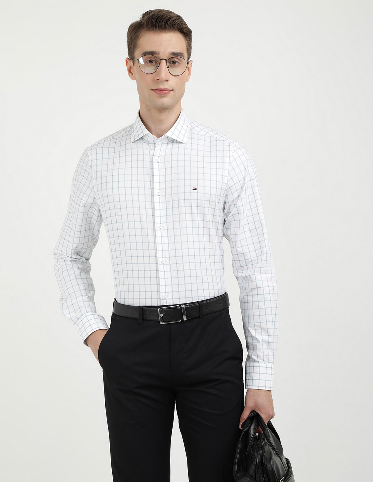 Tommy Hilfiger Dobby Windowpane Checked Shirt