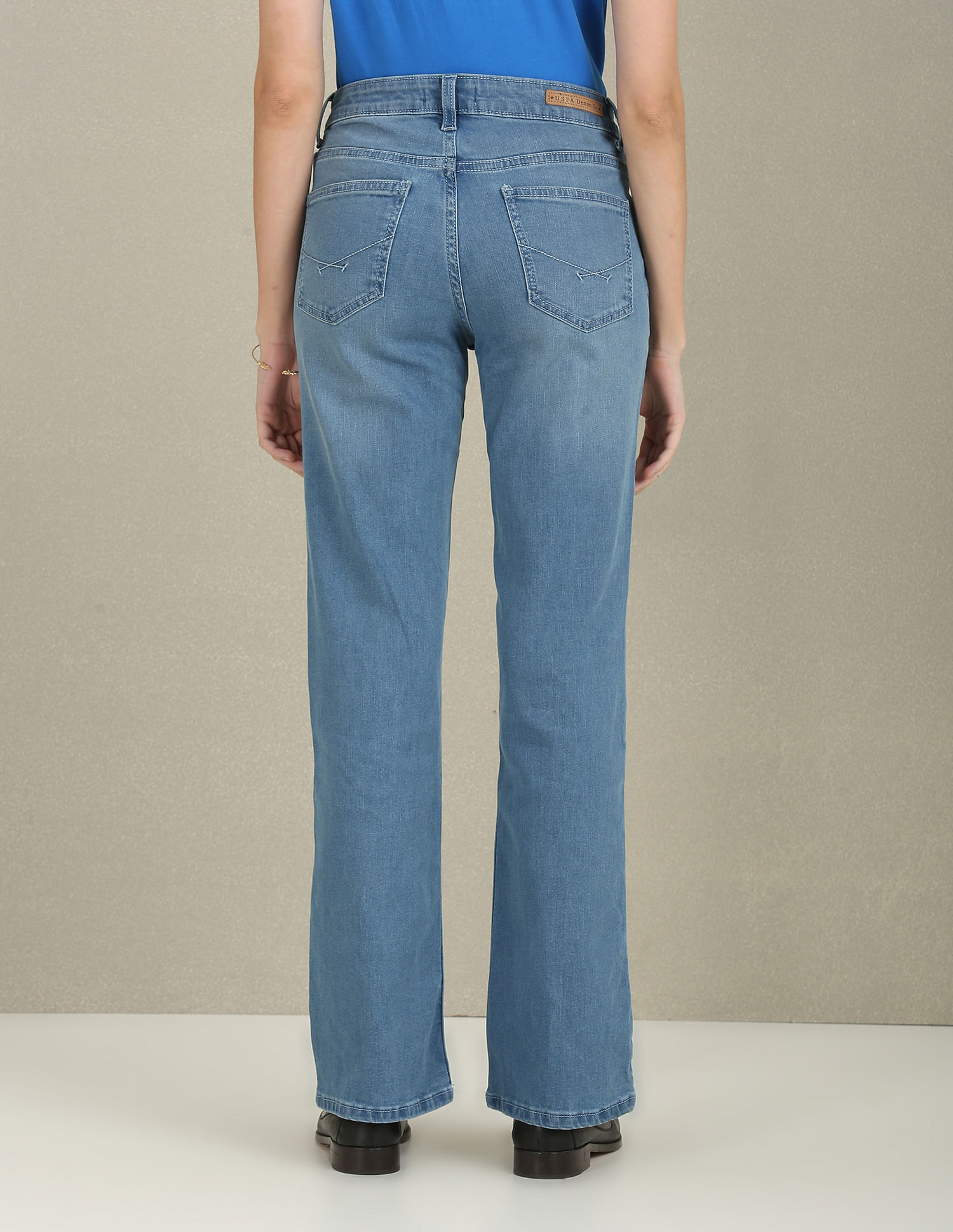 U.S. Polo Assn. Women Mid Rise Boot Cut Jeans